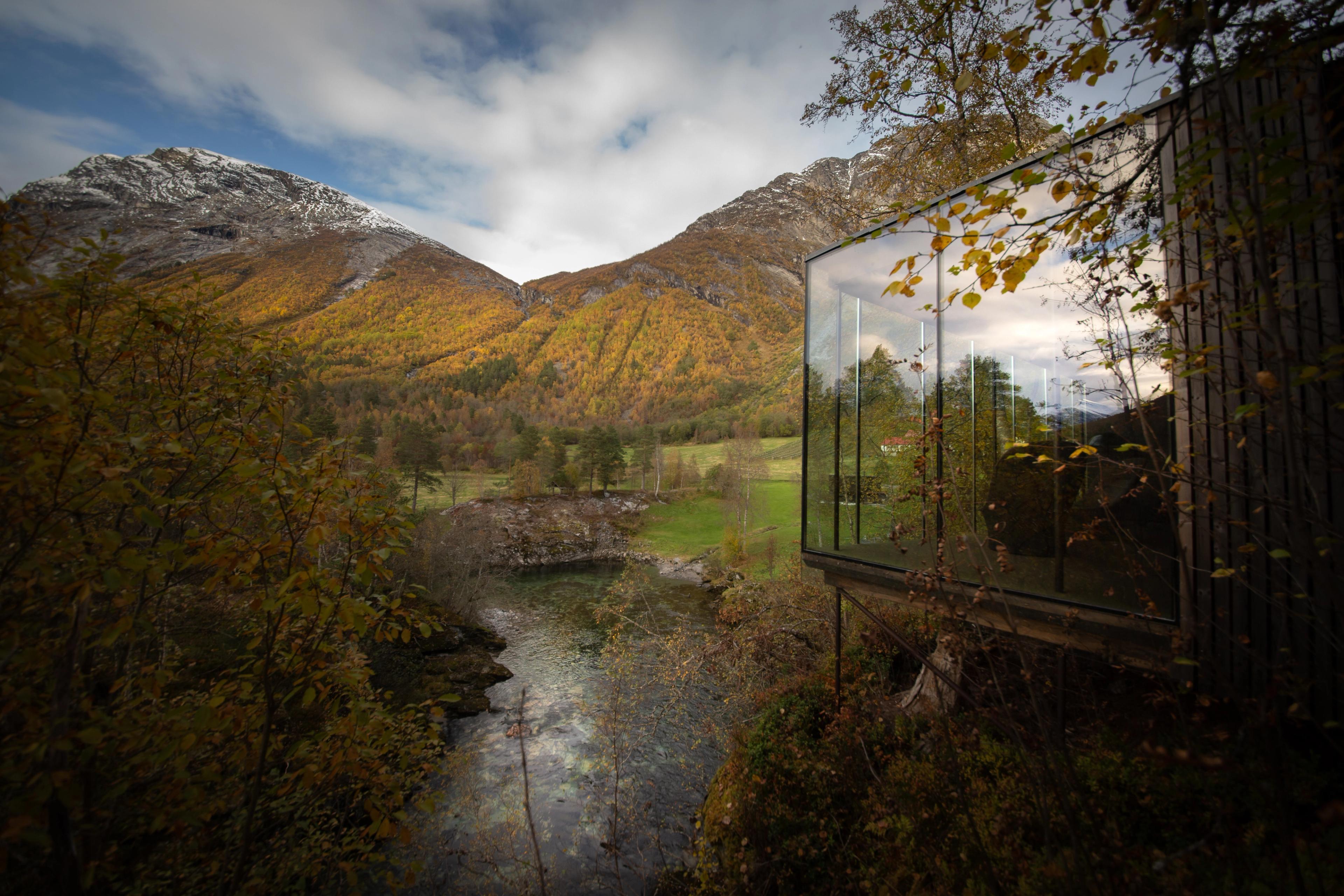 Juvet Landscape hotel in Valldal in Fjord Norway