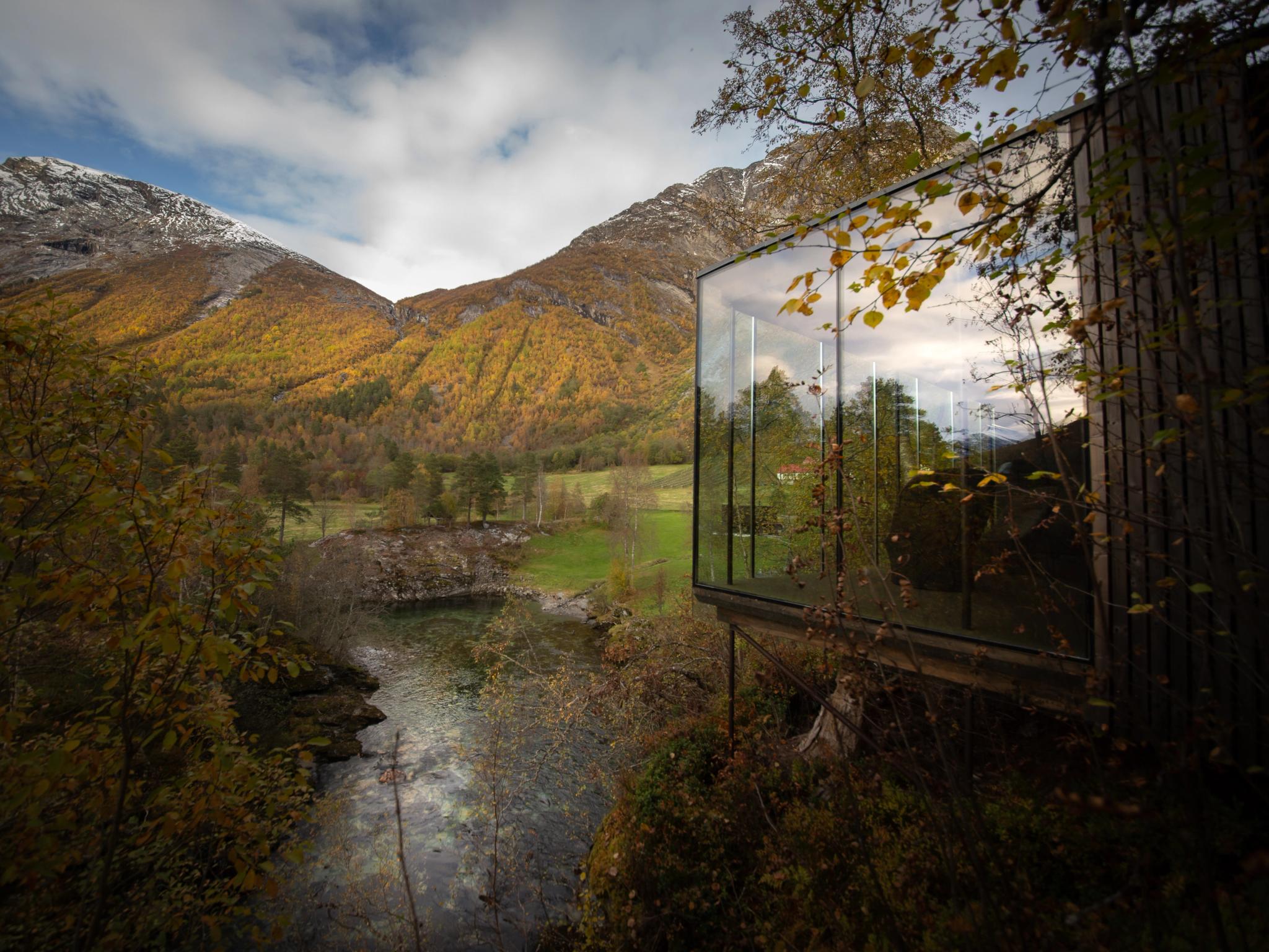 Juvet Landscape hotel in Valldal in Fjord Norway