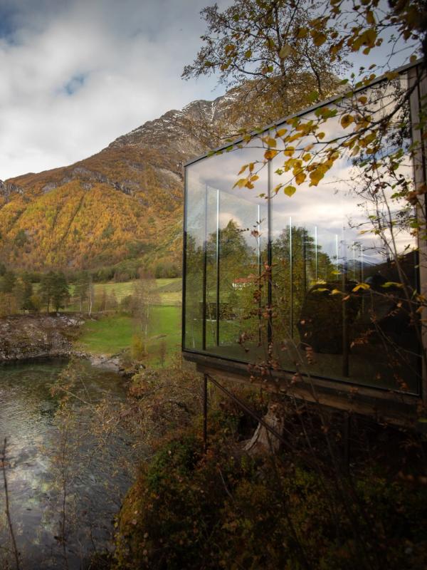 Juvet Landscape hotel in Valldal in Fjord Norway