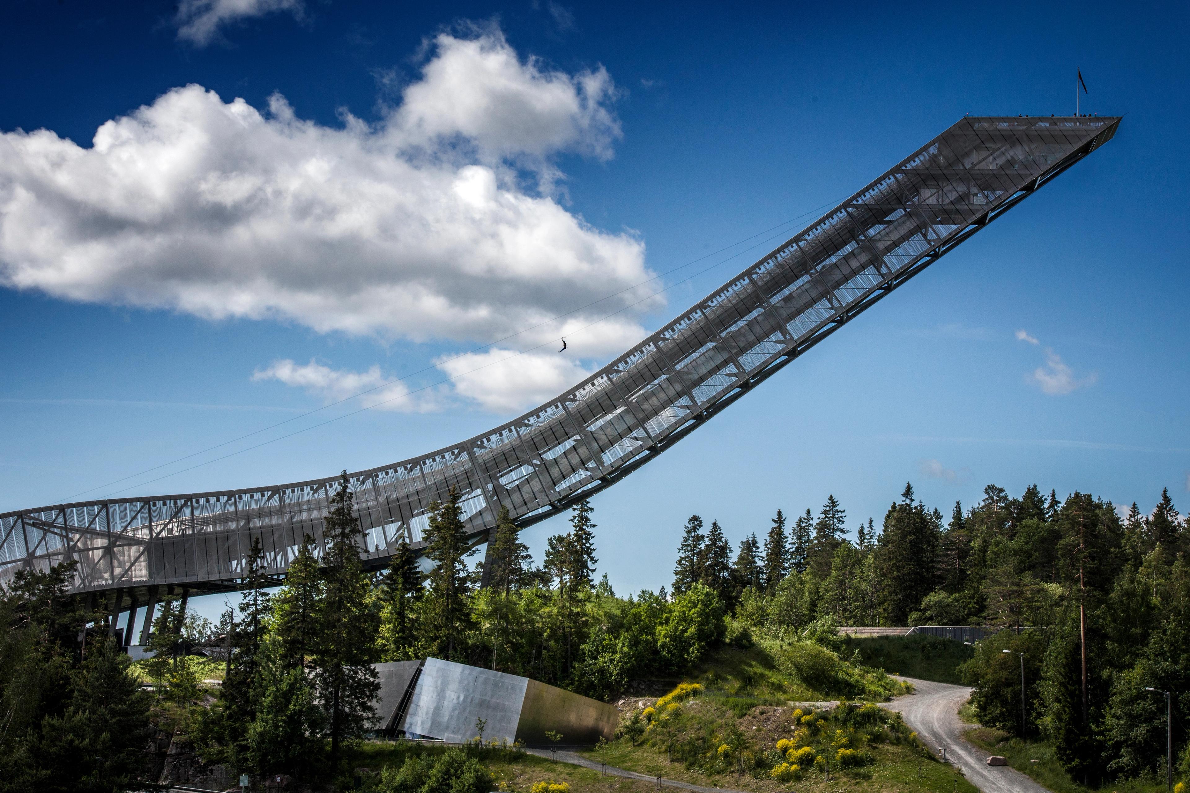 Kollensvevet zipline in Oslo