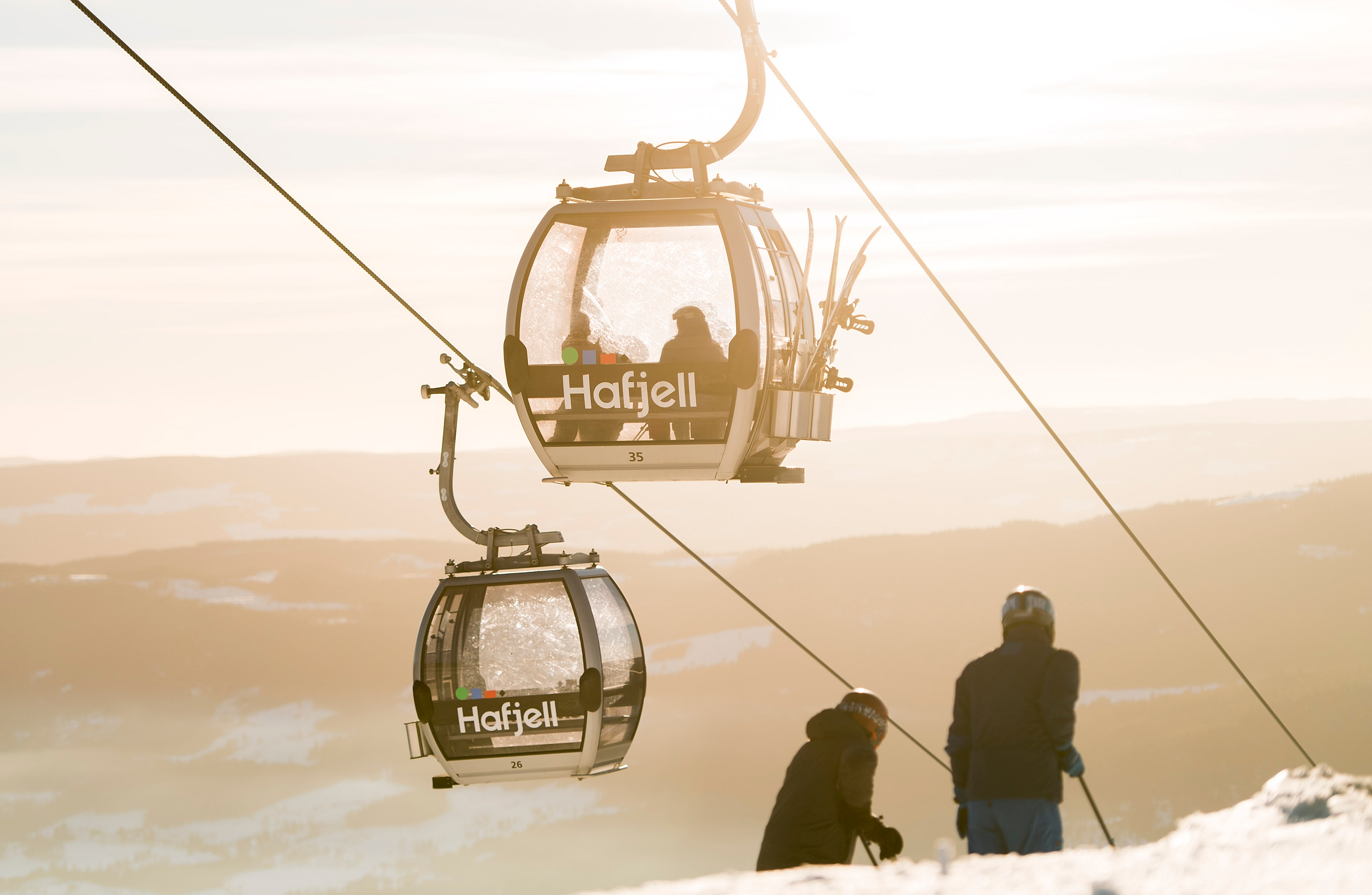 Ski lift in Hafjell alpine center