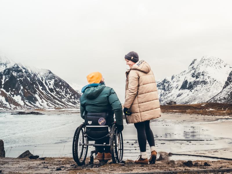 Wheeled World på Skagsanden strand i Nord-Norge