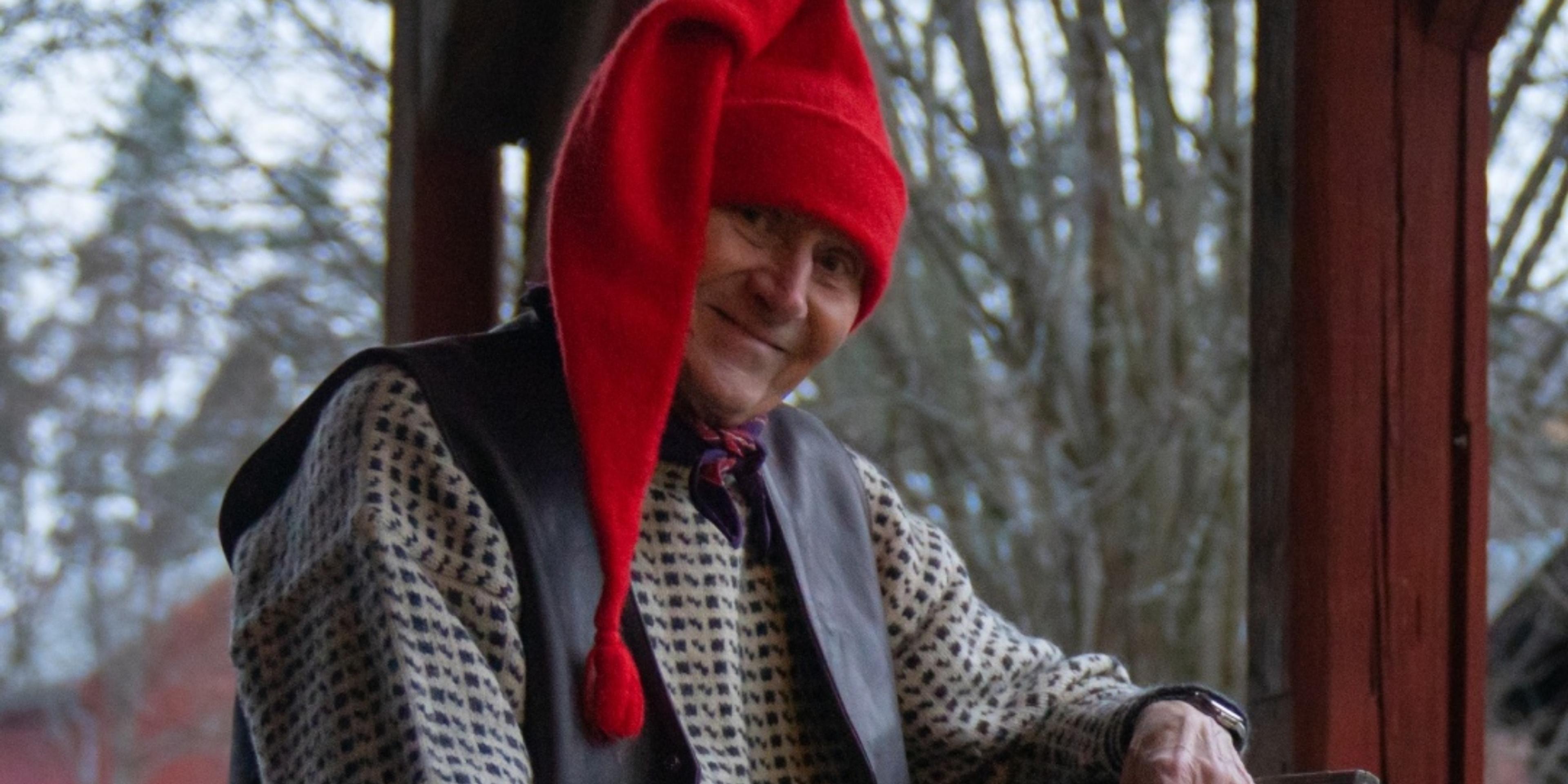 The Norwegian Santa, Fjøsnissen, at the Christmas market in Norsk Folkemuseum in Bygdøy, Eastern Norway