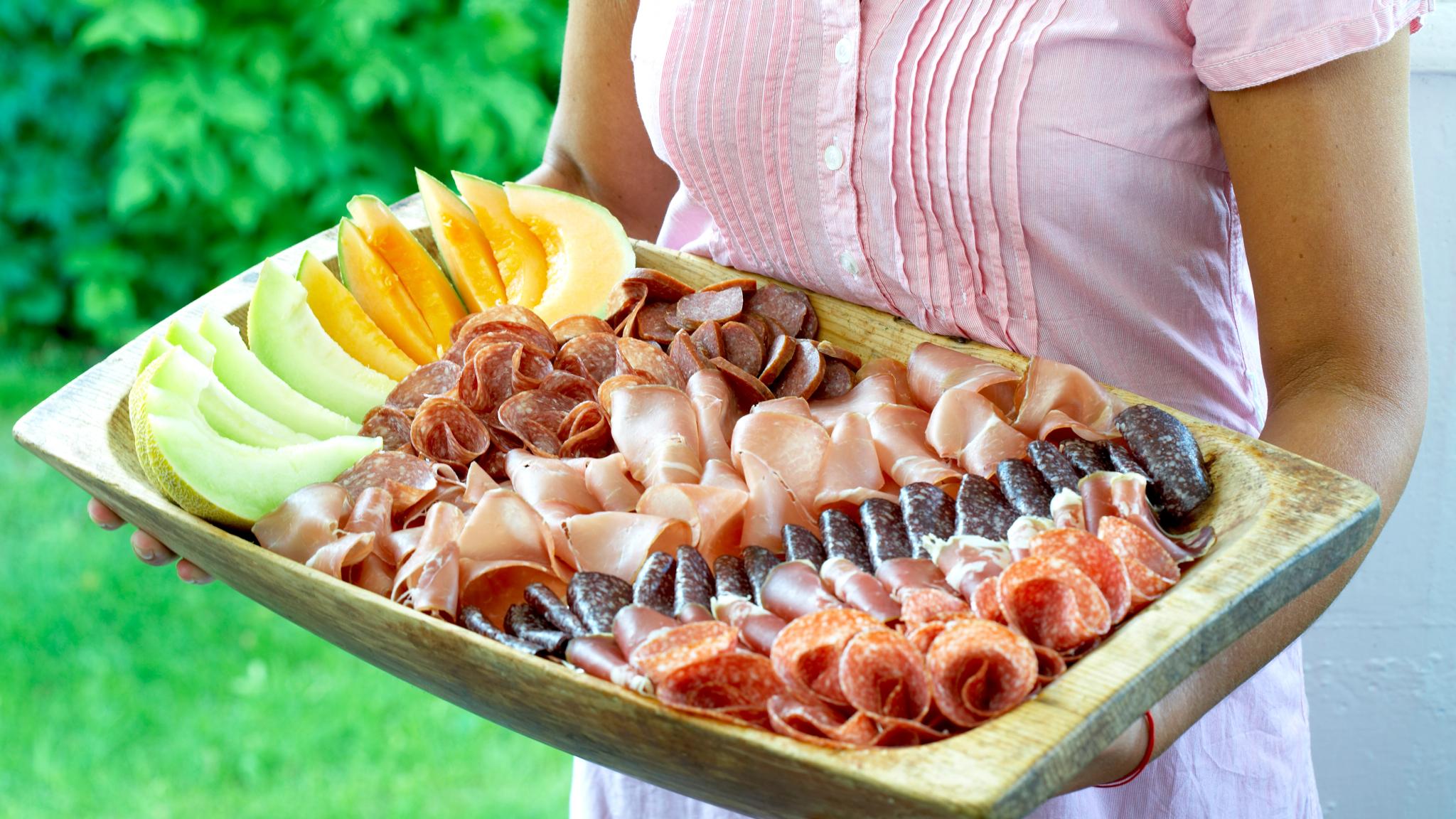 A Charcuterie board about to be served