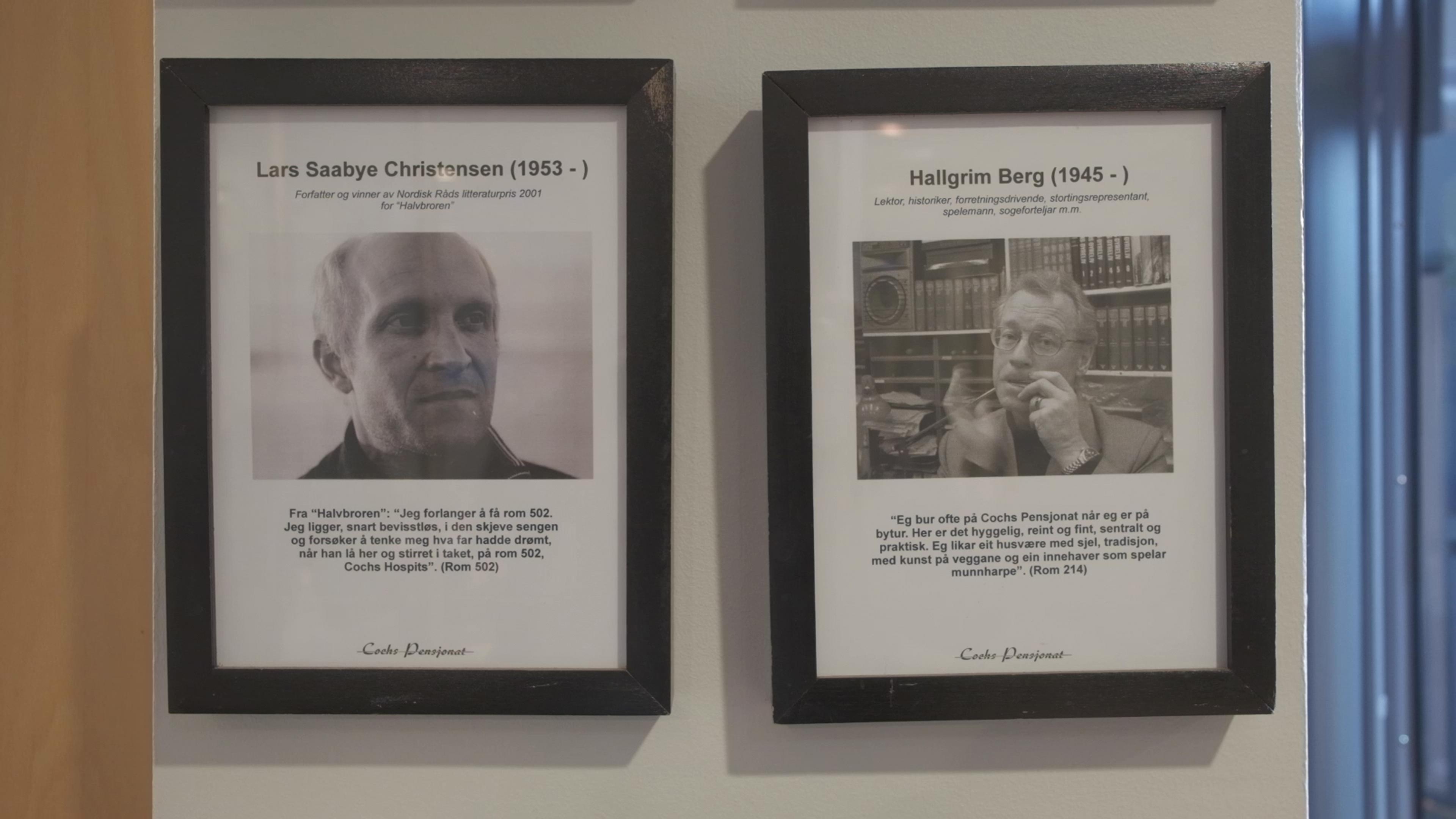 Lars Saabye Christensen portrayed at Cochs Pensjonat, Oslo, Eastern Norway