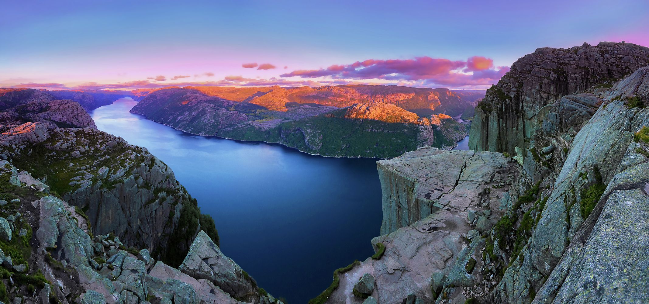 The Pulpit Rock and Lysefjorden in Fjord Norway