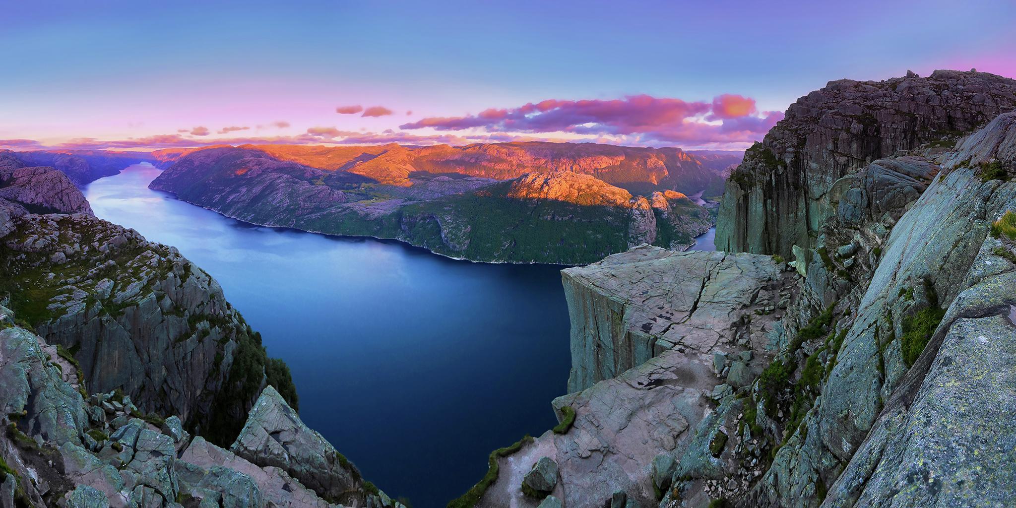 The Pulpit Rock and Lysefjorden in Fjord Norway