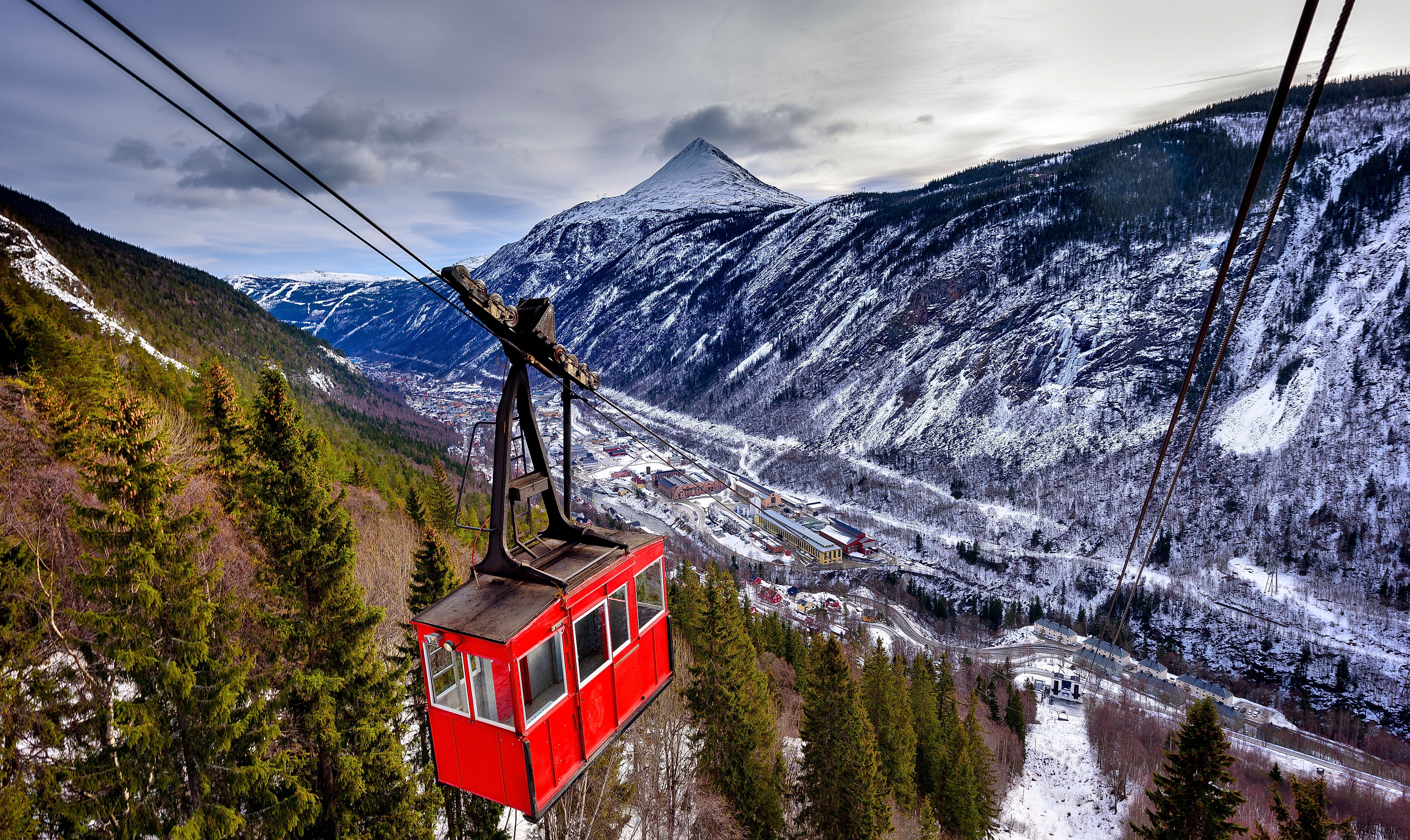 Krossobanen Seilbahn in Rjukan in der Telemark, Ostnorwegen