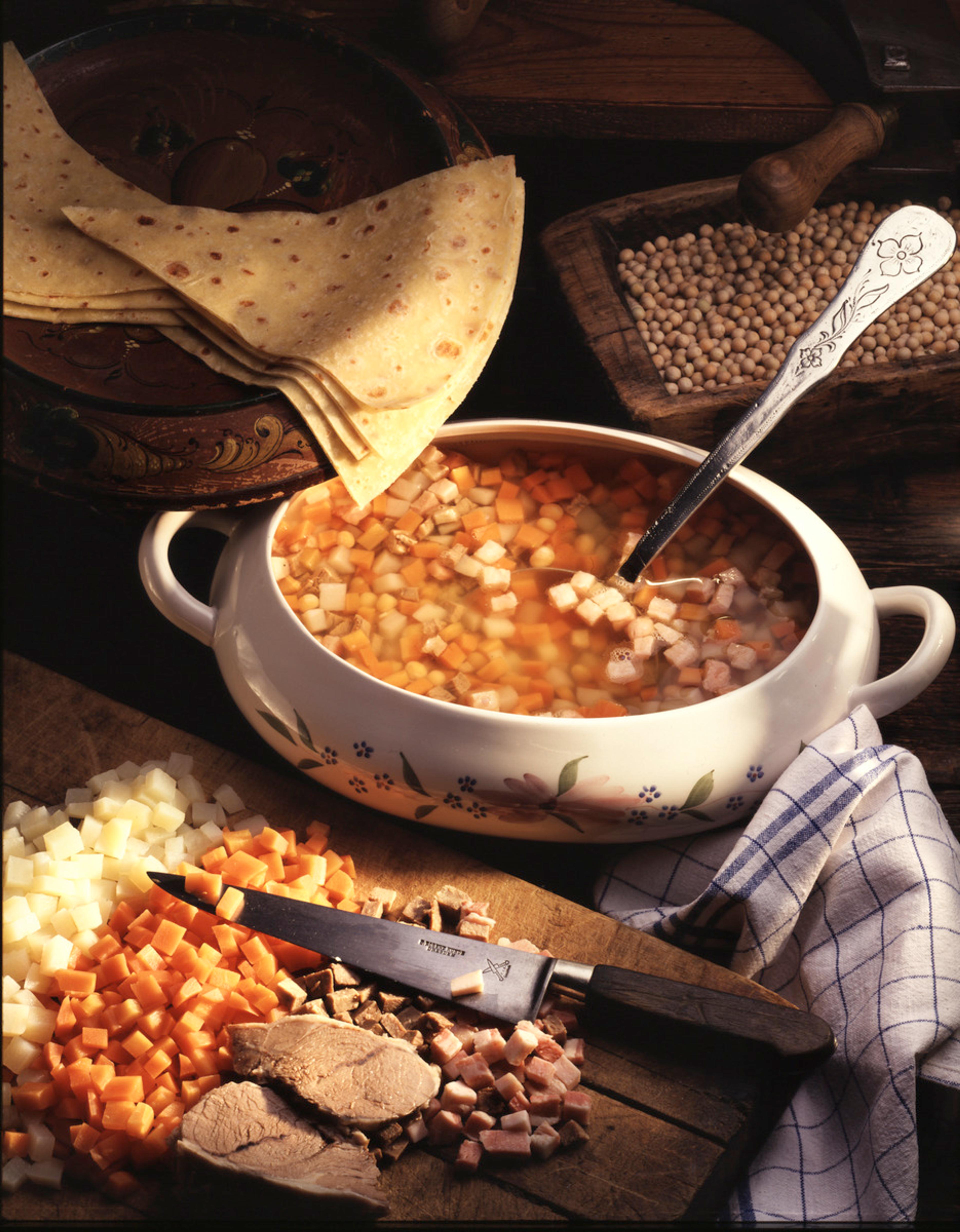 Comida típica de Hallingdal, en el Este de Noruega.