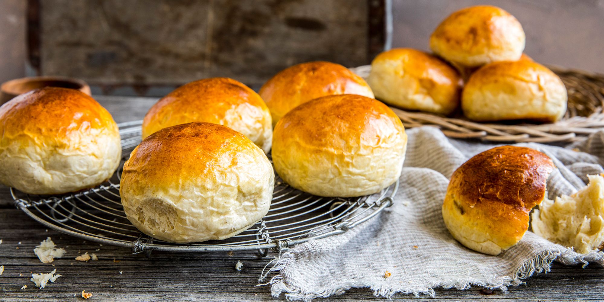 Wheat buns on a platter in Norway