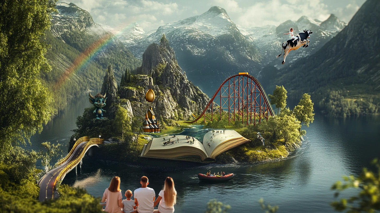 Video thumbnail for the Fairytale Finder app with a picture of a car driving in a virtual world.