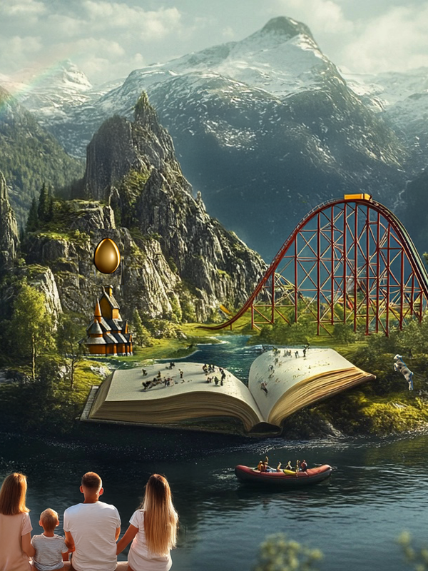 Video thumbnail for the Fairytale Finder app with a picture of a car driving in a virtual world.