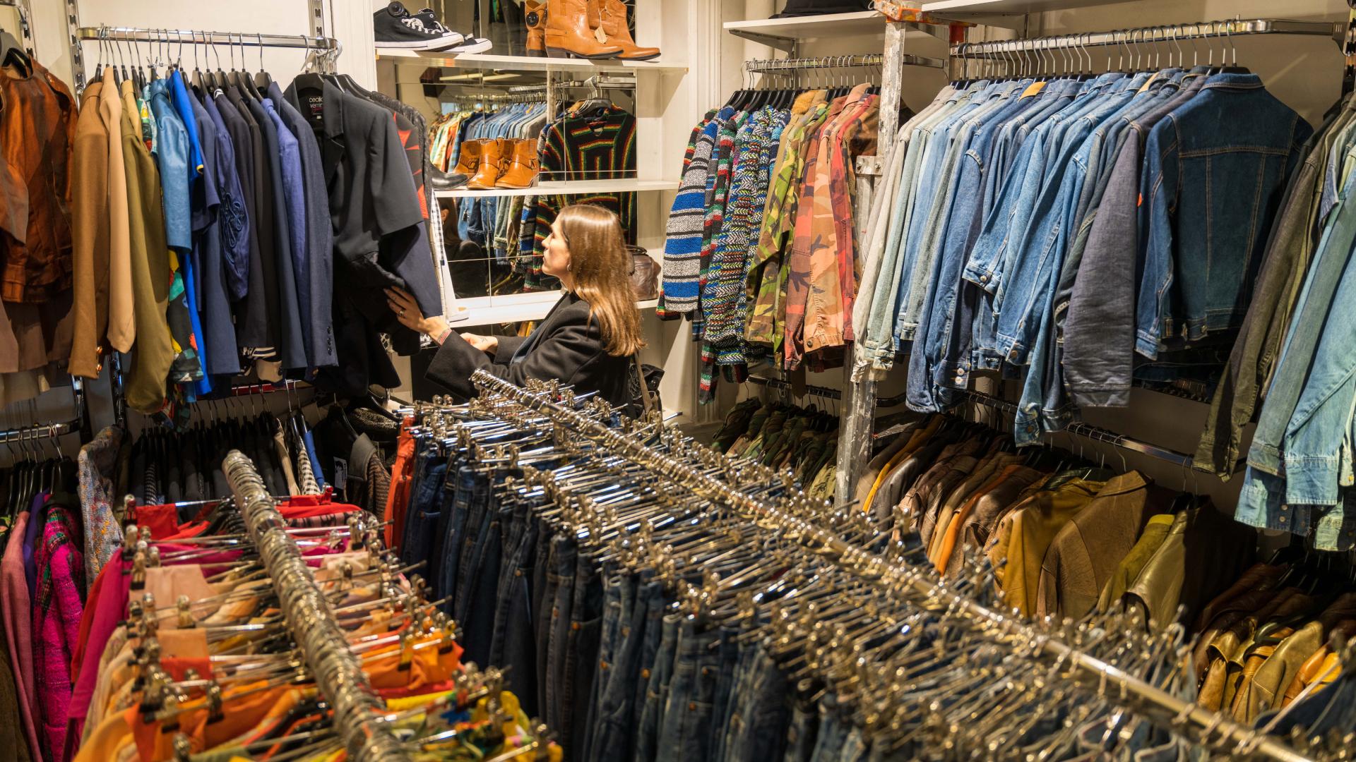 Ida Elise Eide Einarsdottir shopping at Velouria Vintage in the Grünerløkka area in Oslo