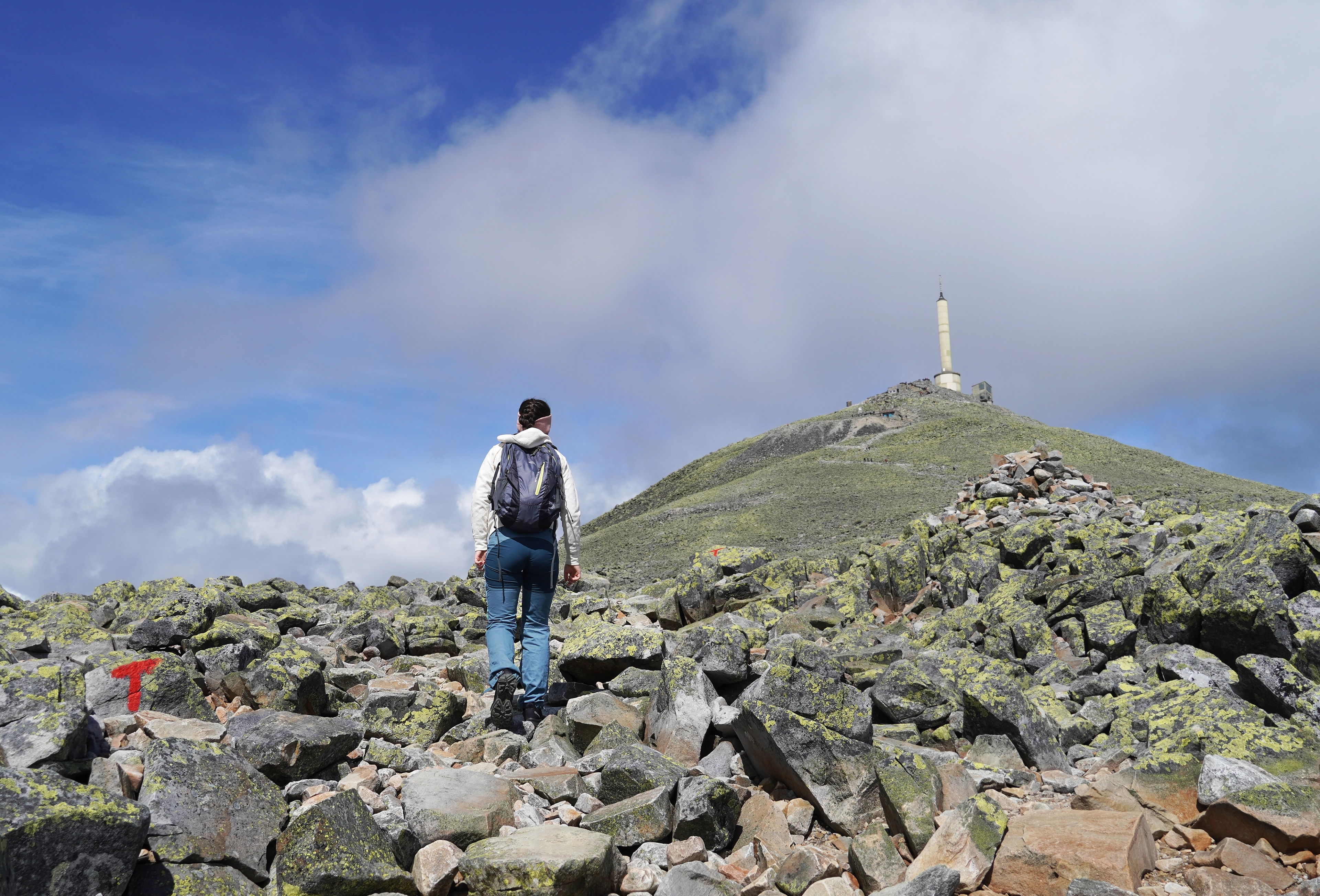 Hiking in rocky terrain
