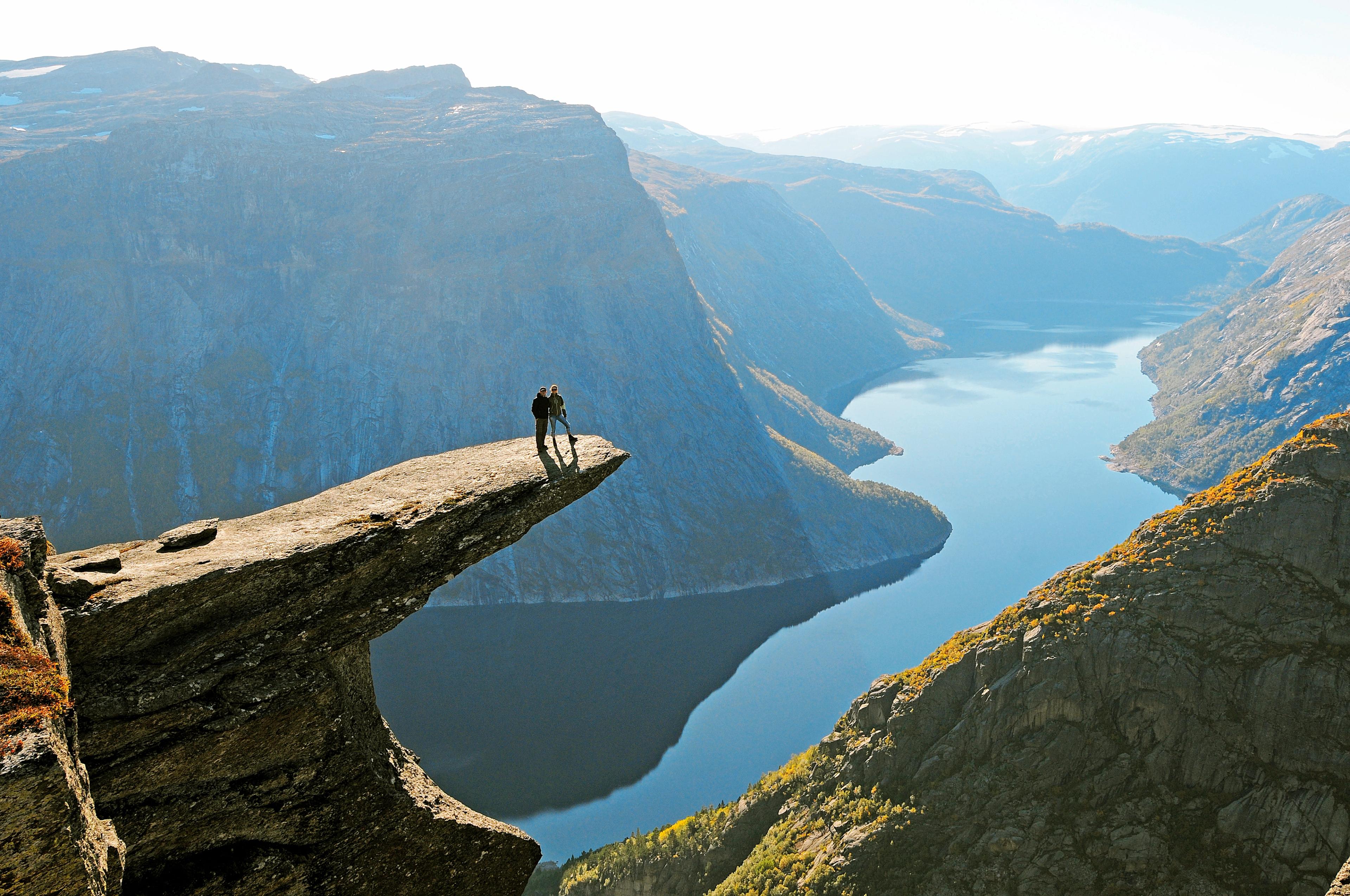 Hiking to Trolltunga in Fjord Norway