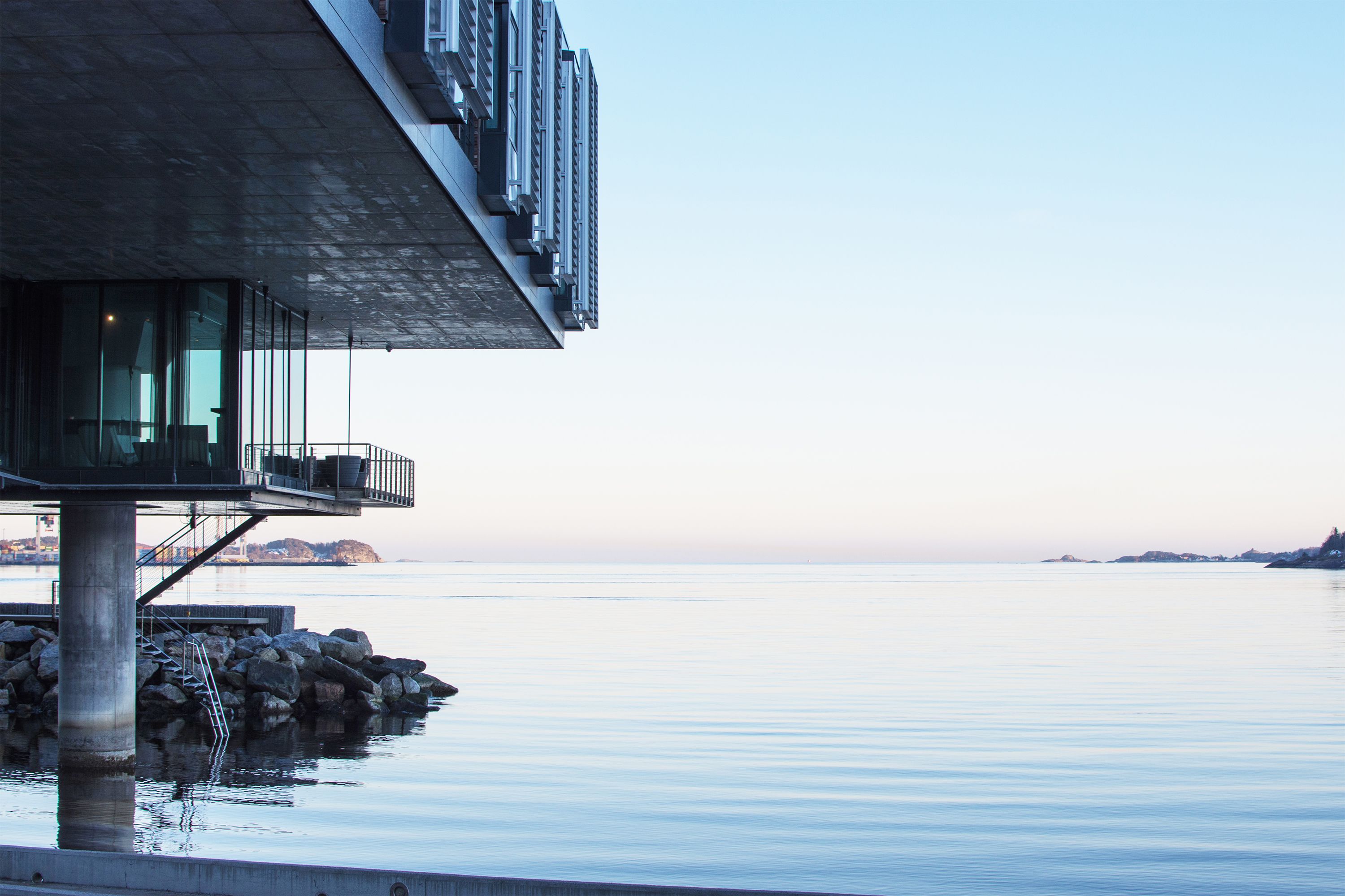 Ocean view at Farris bad in Larvik in Vestfold, Eastern Norway