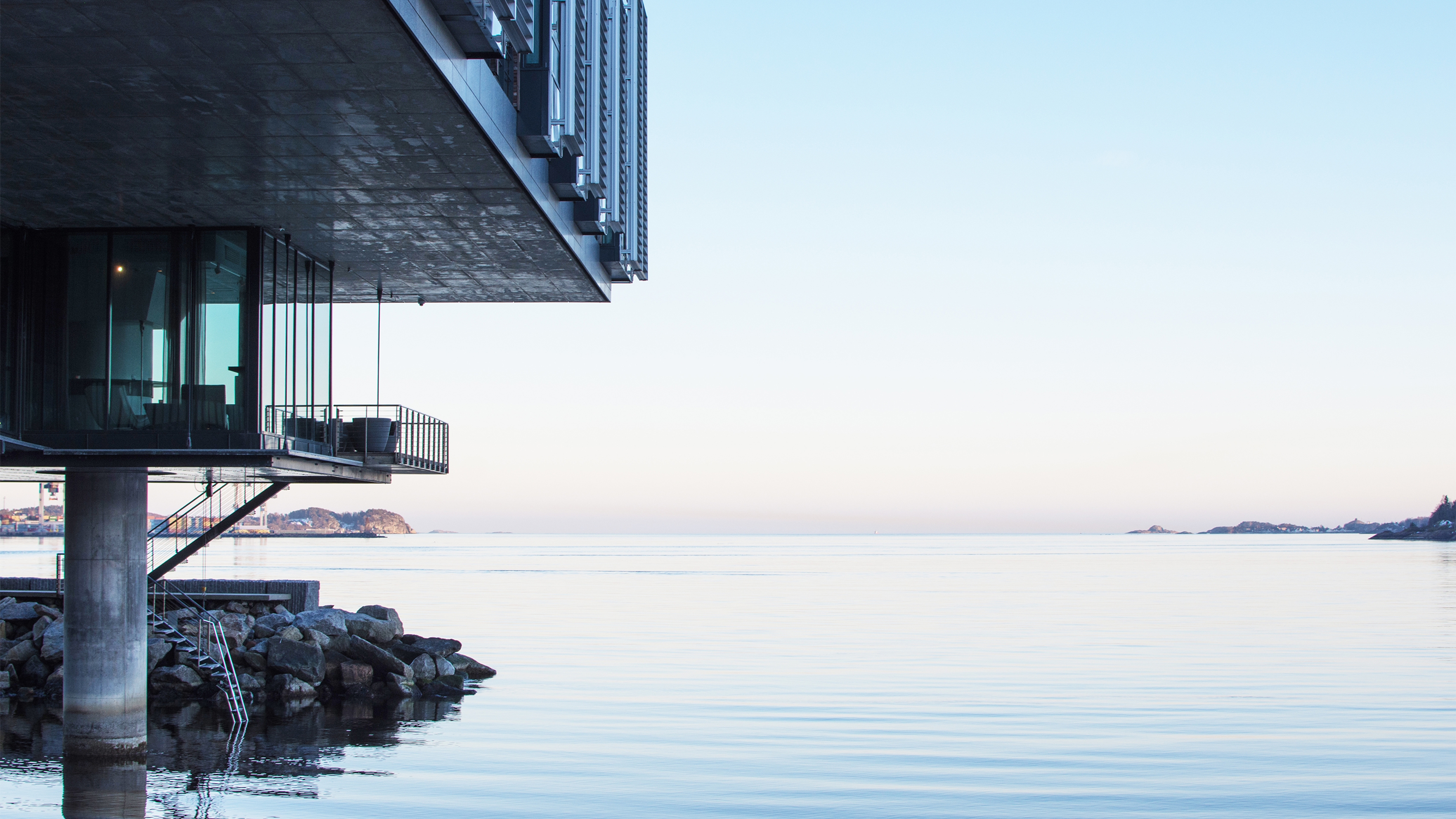 Ocean view at Farris bad in Larvik in Vestfold, Eastern Norway