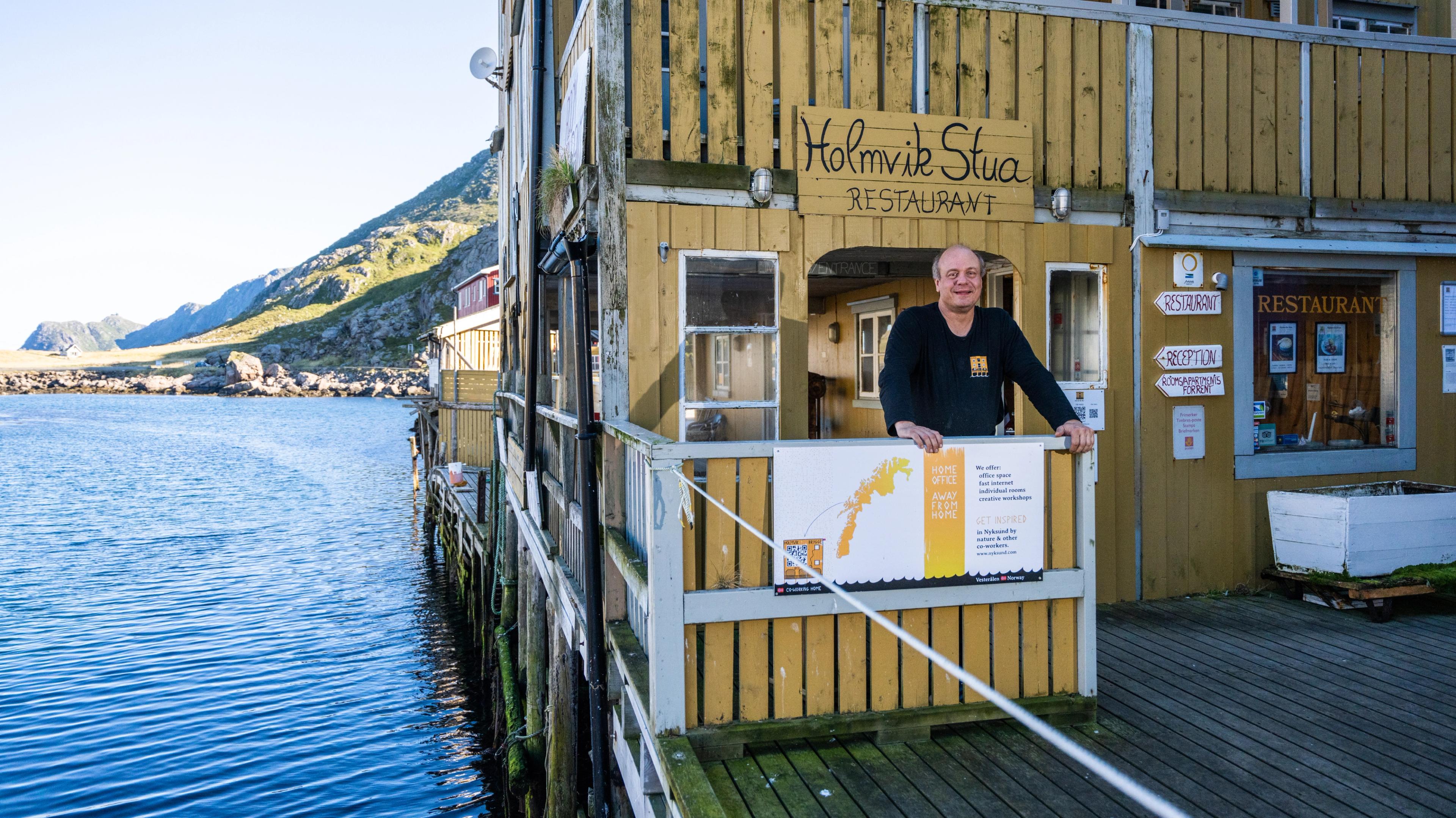 Ssemjon Gerlitz, owner of Holmvik Stua Restaurant in Nyksund