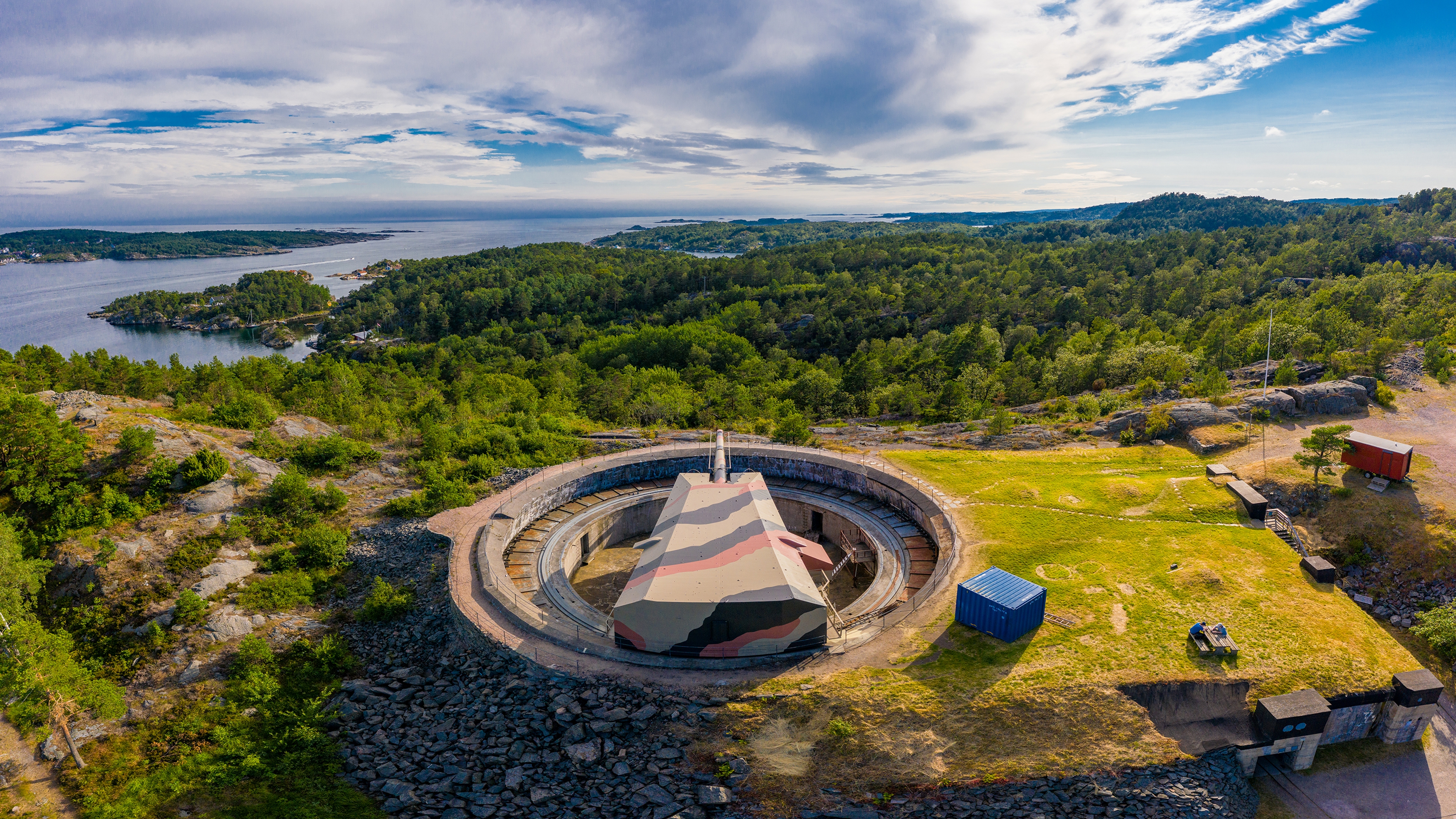 The canon at Kristiansand kanonmuseum on Odderøya in Kristiansand, Southern Norway