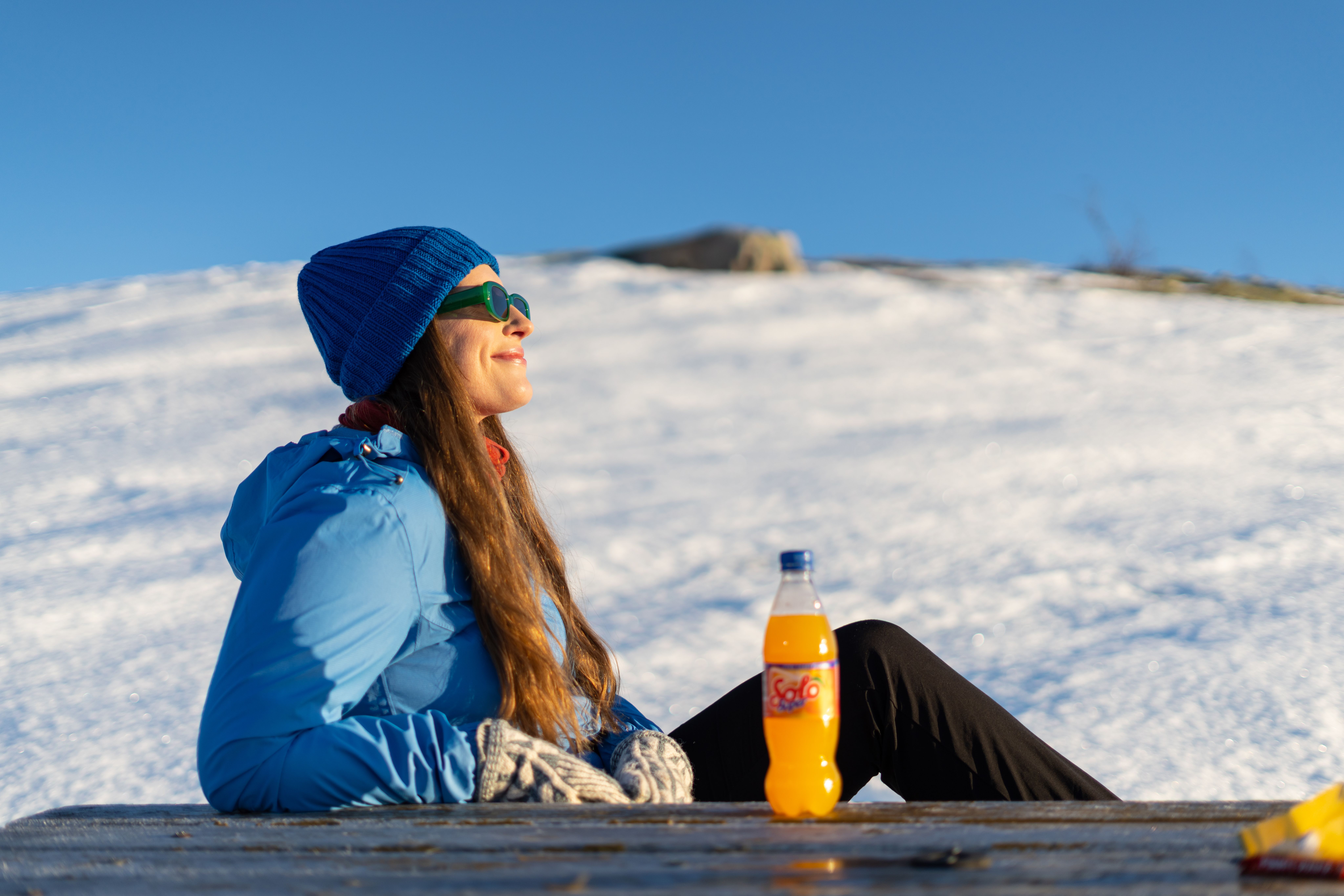 Woman enjoying the sun in the Easter