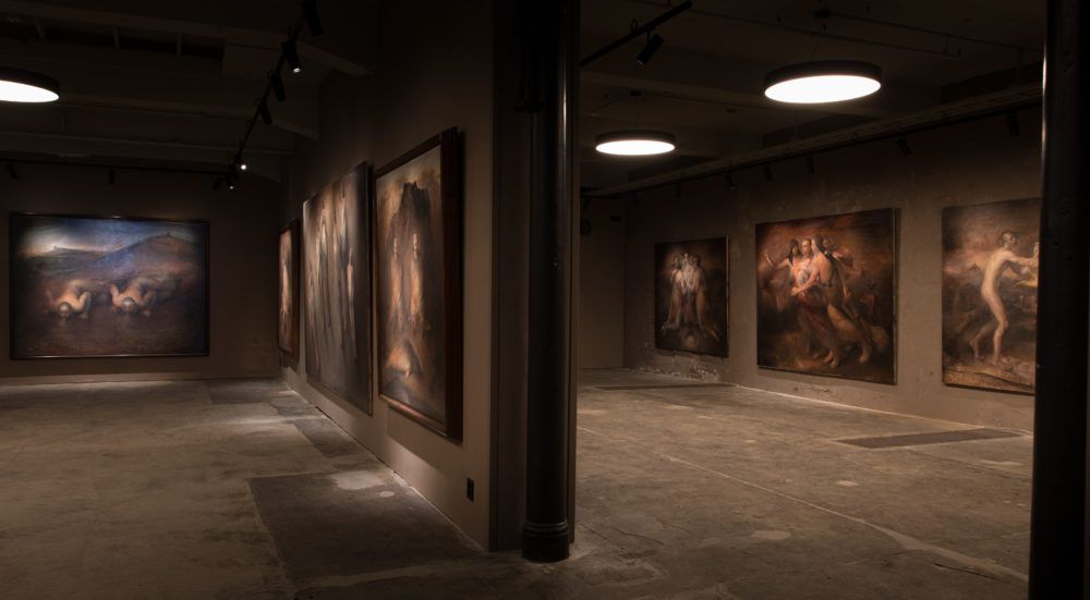 Paintings on display at Nedrum Museum