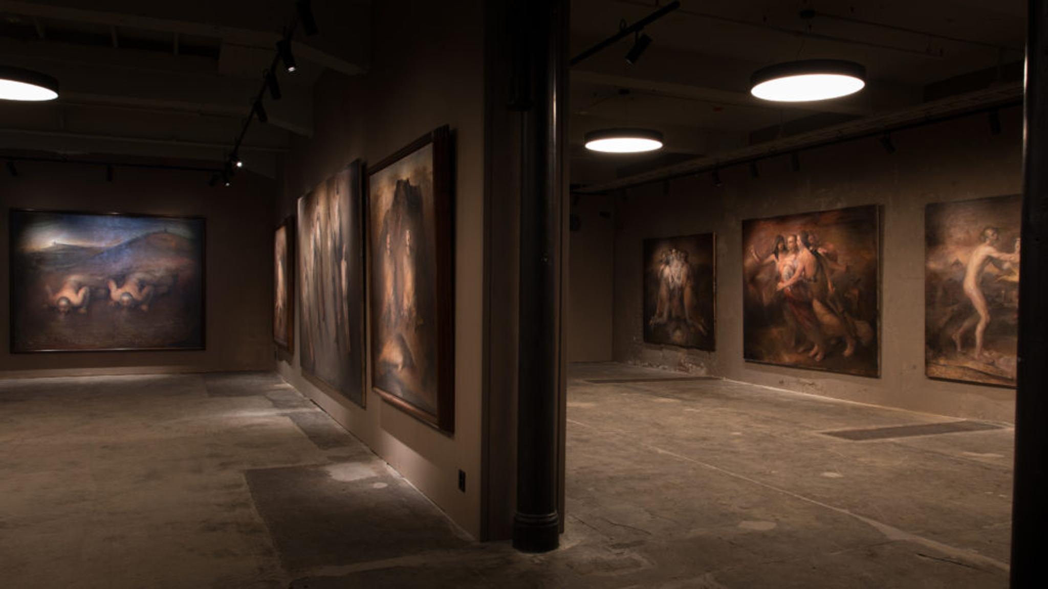 Paintings on display at Nedrum Museum