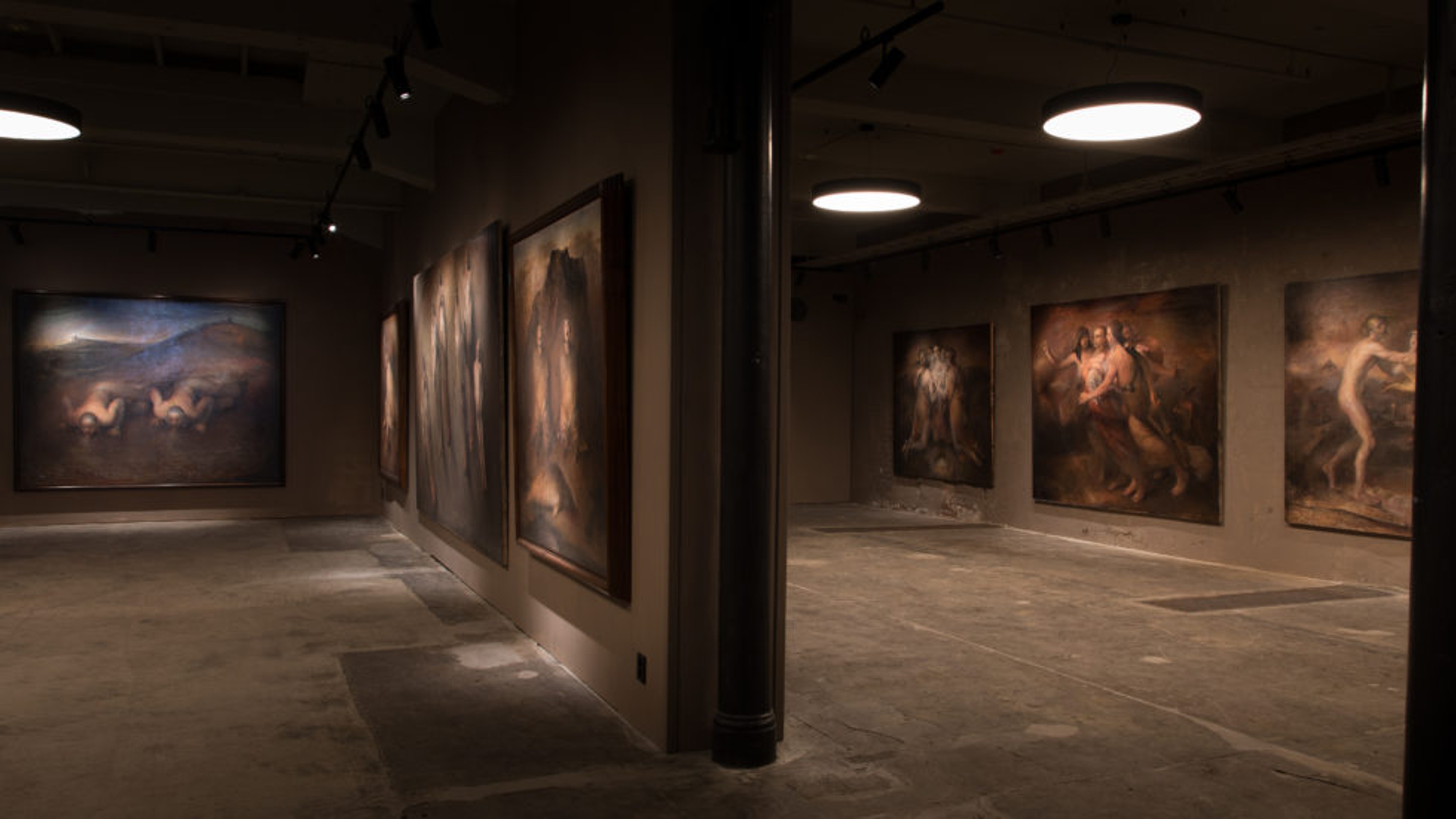 Paintings on display at Nedrum Museum