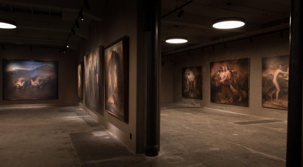 Paintings on display at Nedrum Museum