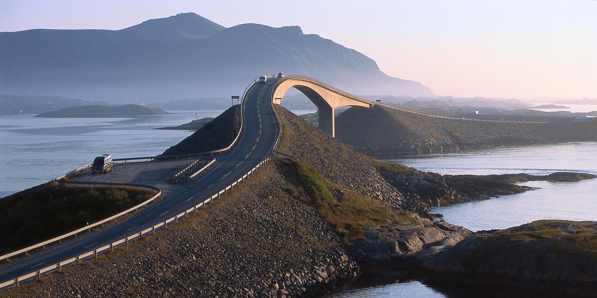 The Norwegian Scenic Route Atlanterhavsvegen in Northwest