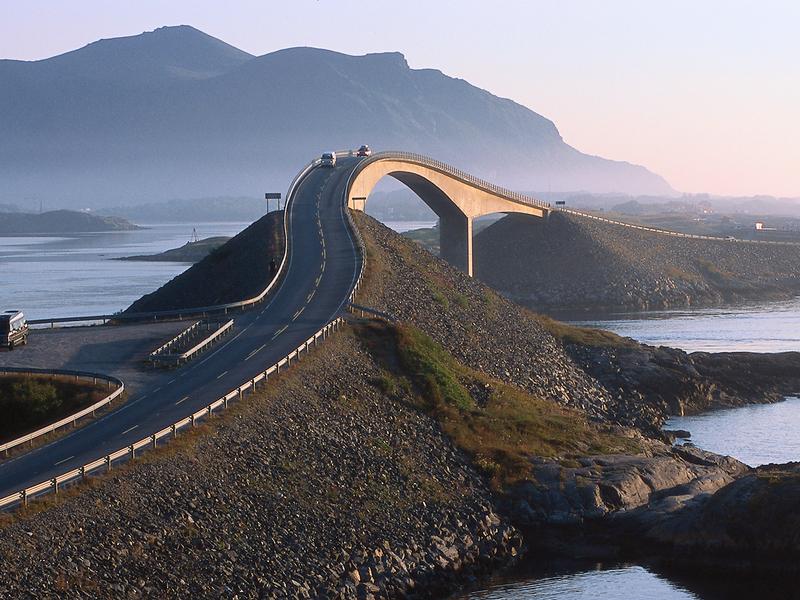 The Norwegian Scenic Route Atlanterhavsvegen in Northwest