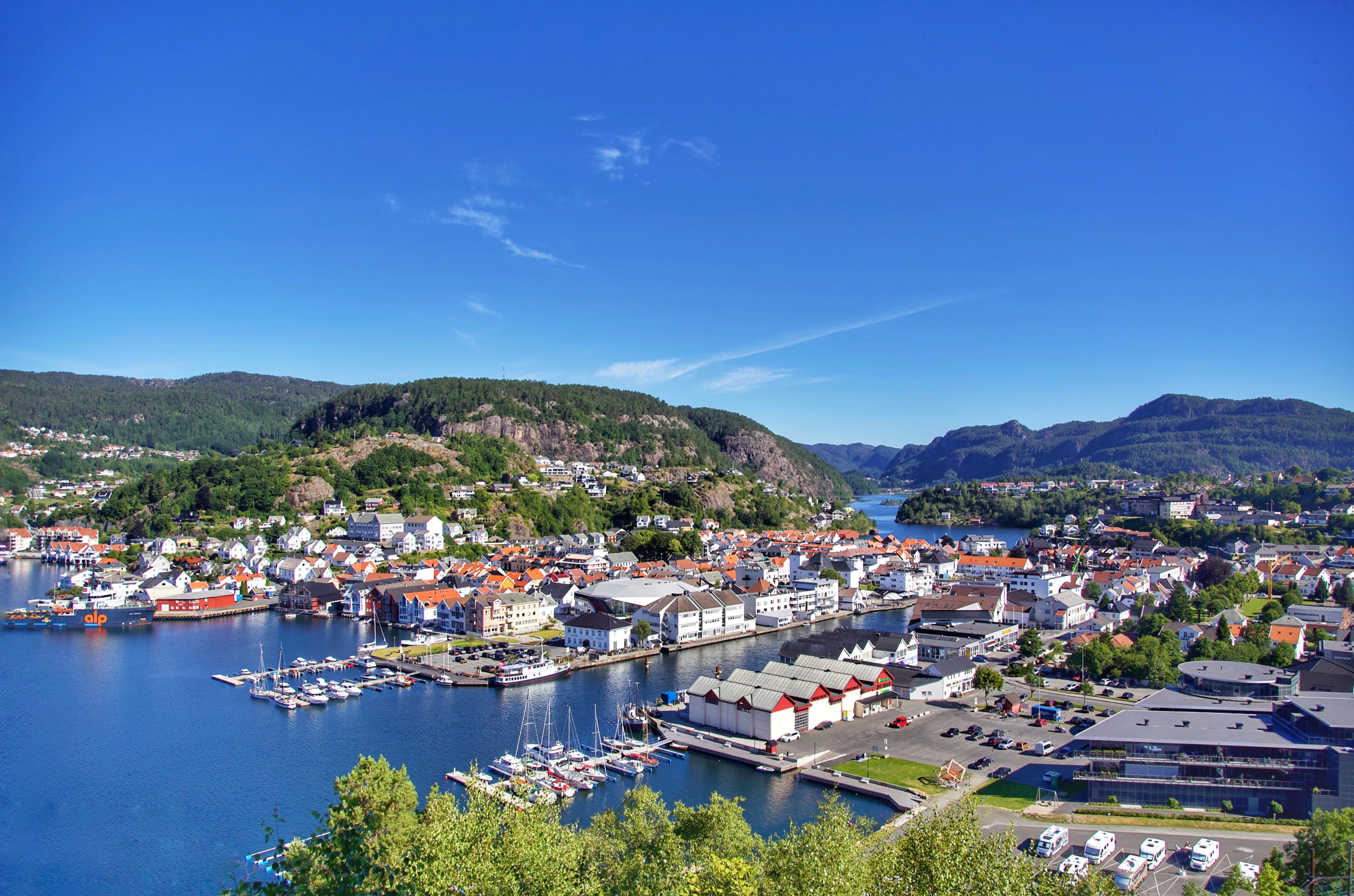 Oversiktsbilde av Flekkefjord