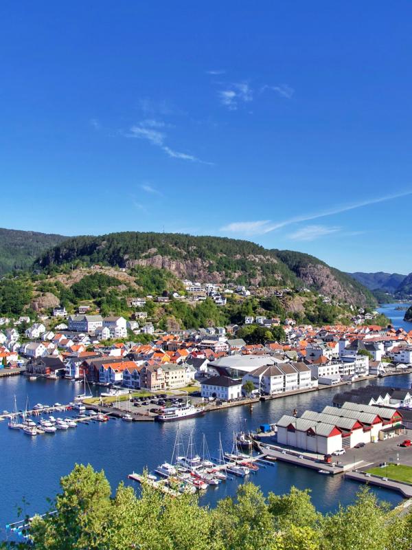 Oversiktsbilde av Flekkefjord