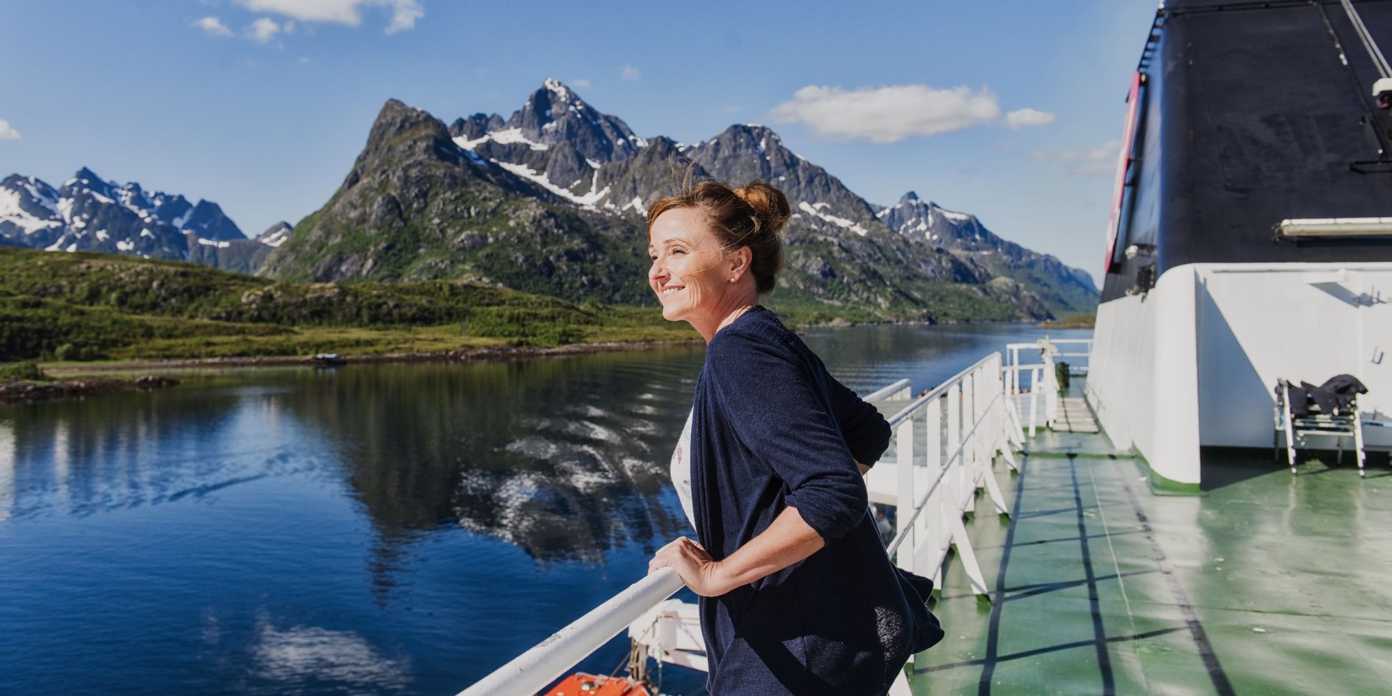 On board Hurtigruten in Trollfjorden