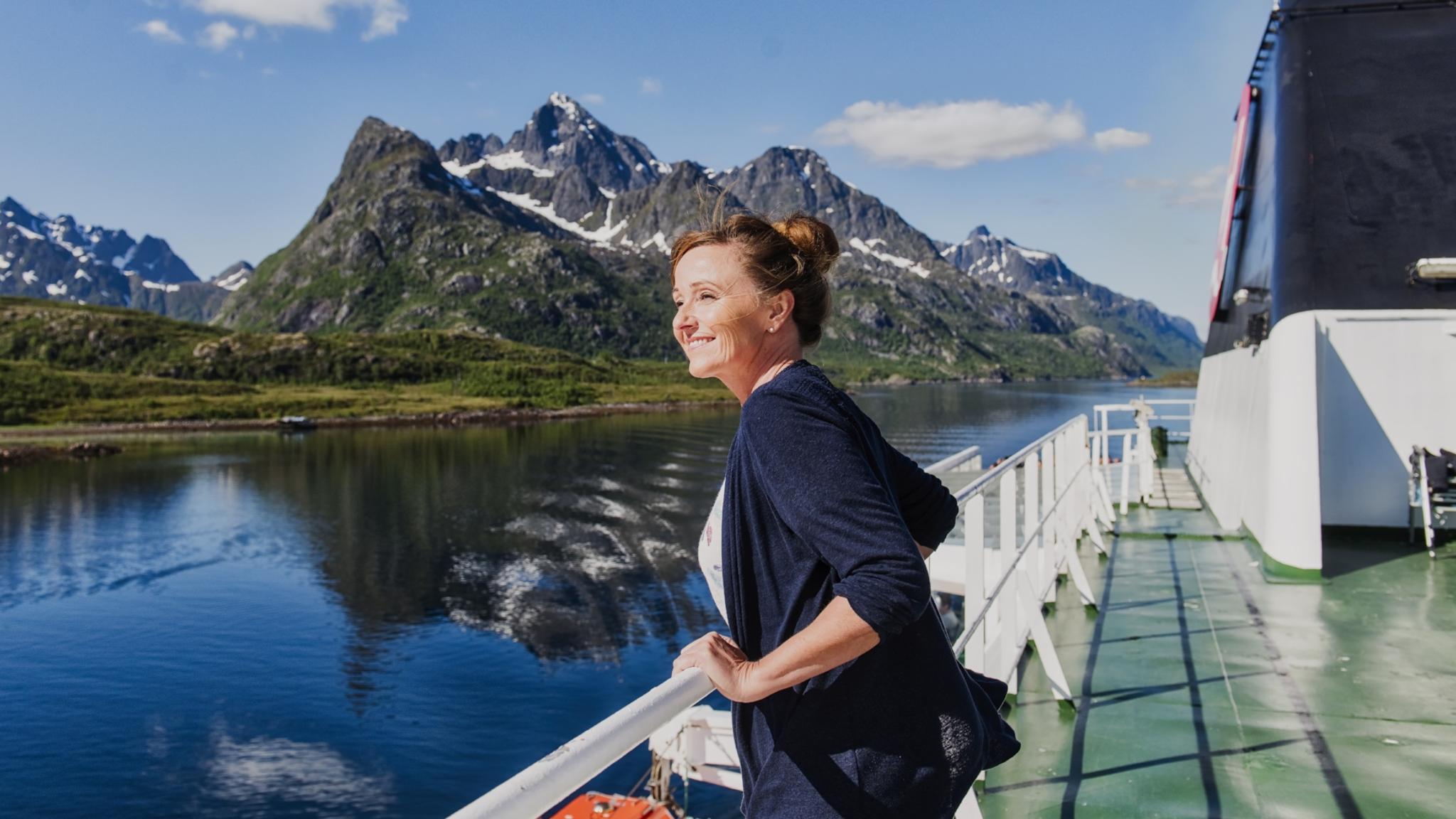 On board Hurtigruten in Trollfjorden