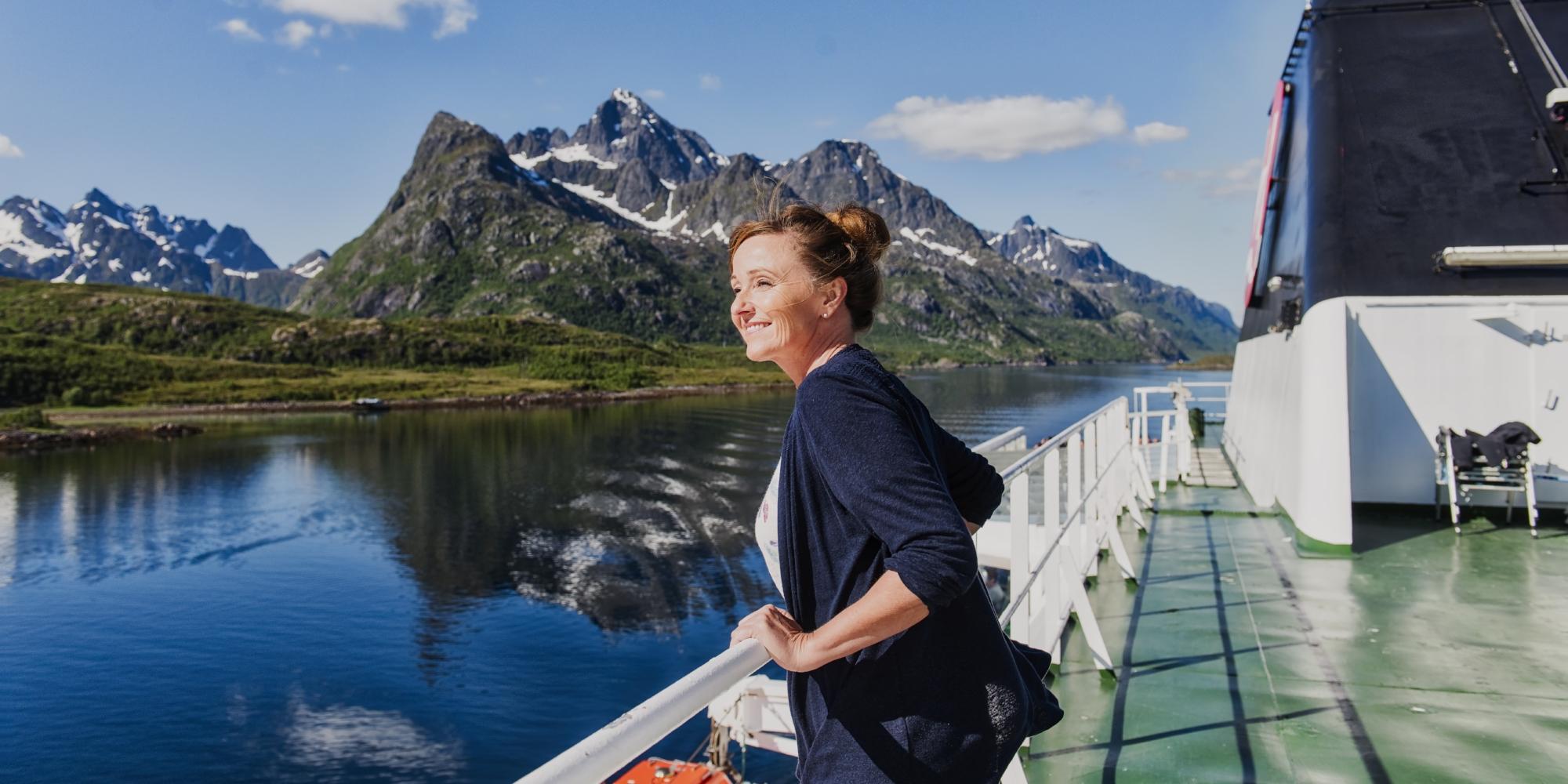 On board Hurtigruten in Trollfjorden
