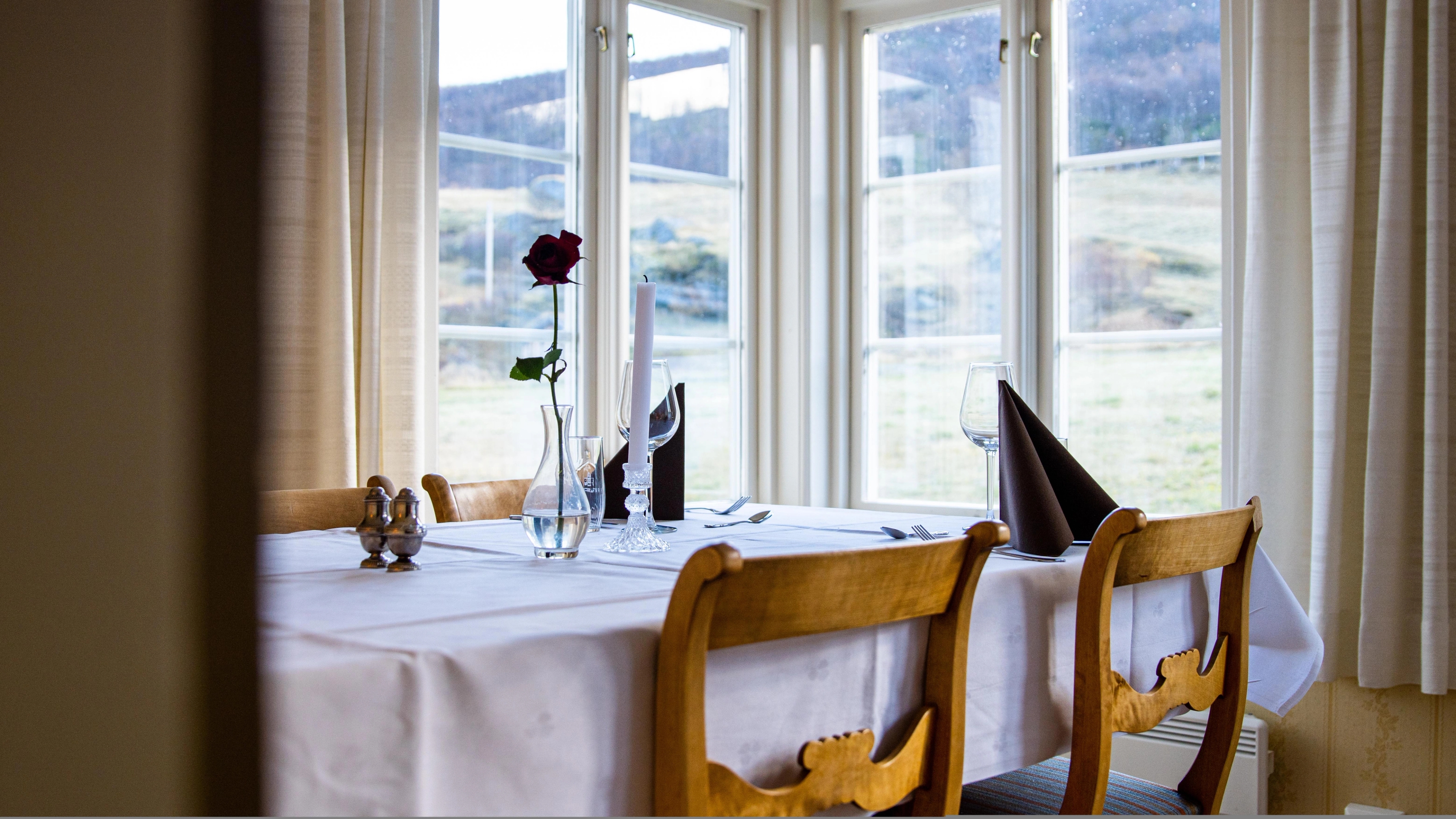 The restaurant at Kongsvold Fjeldstue, mountain lodge, Dovrefjell.
