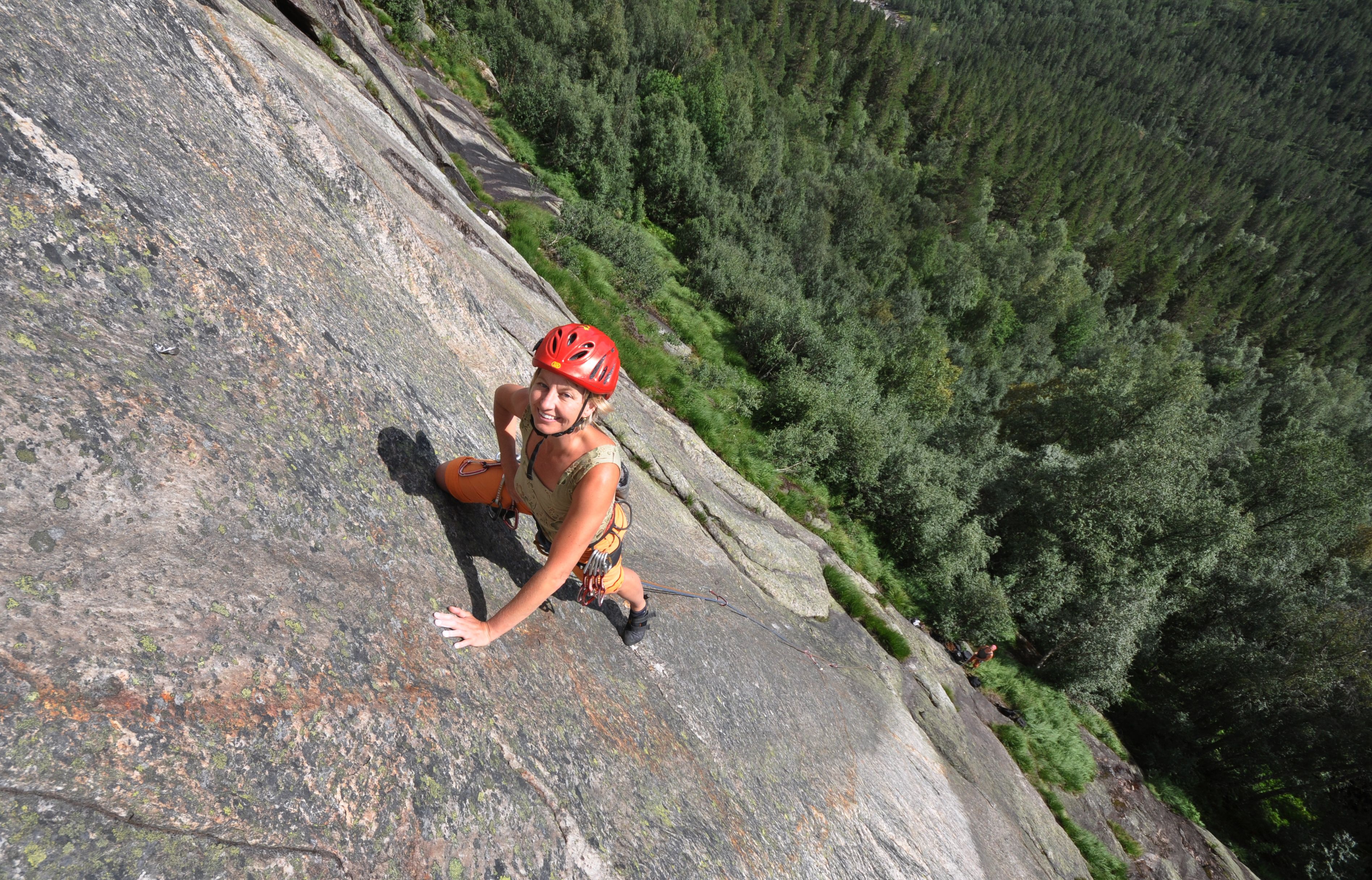 Climbing up the Løefjell mountain in Valle in Setesdal, Southern Norway