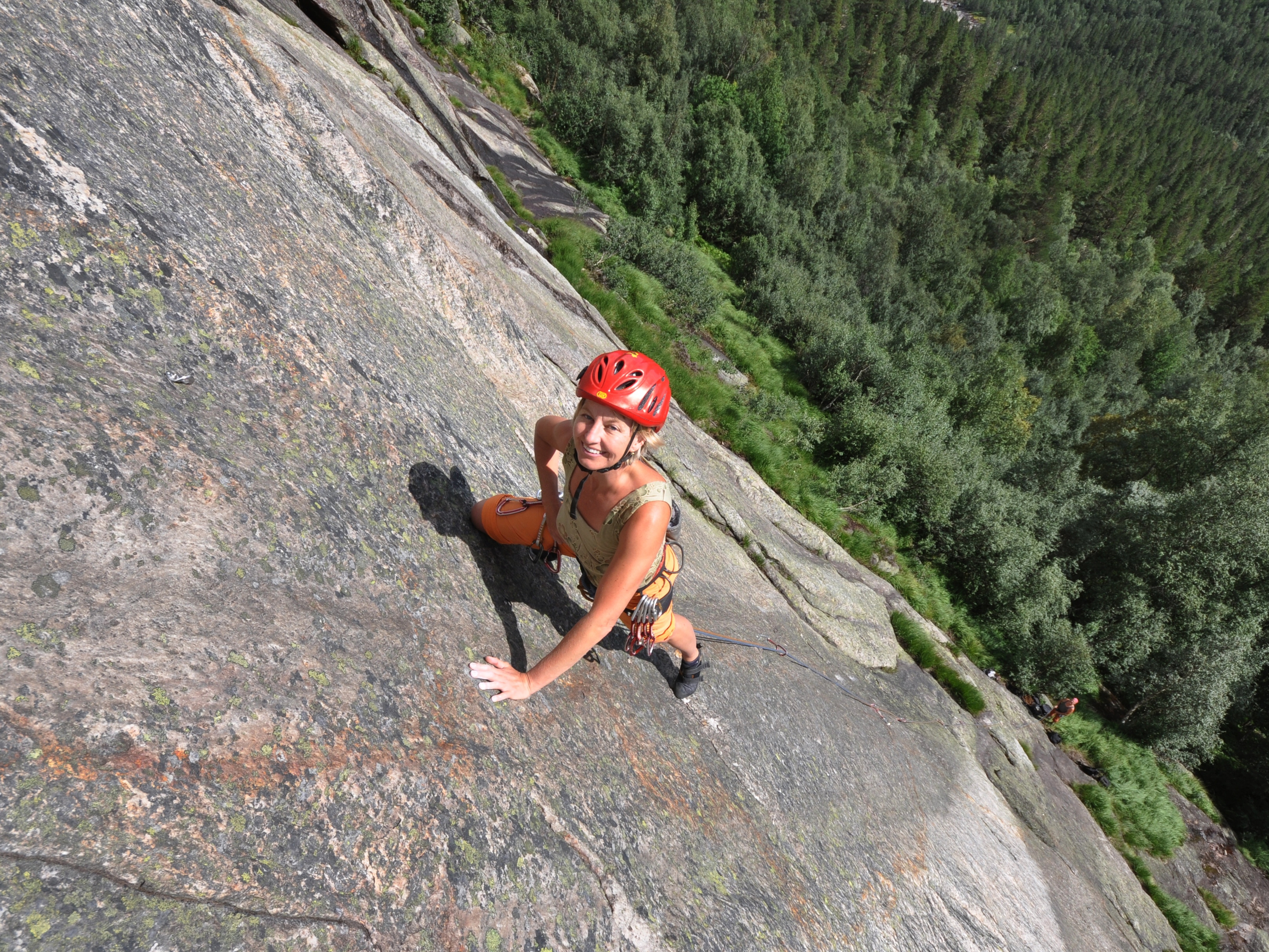 Climbing up the Løefjell mountain in Valle in Setesdal, Southern Norway