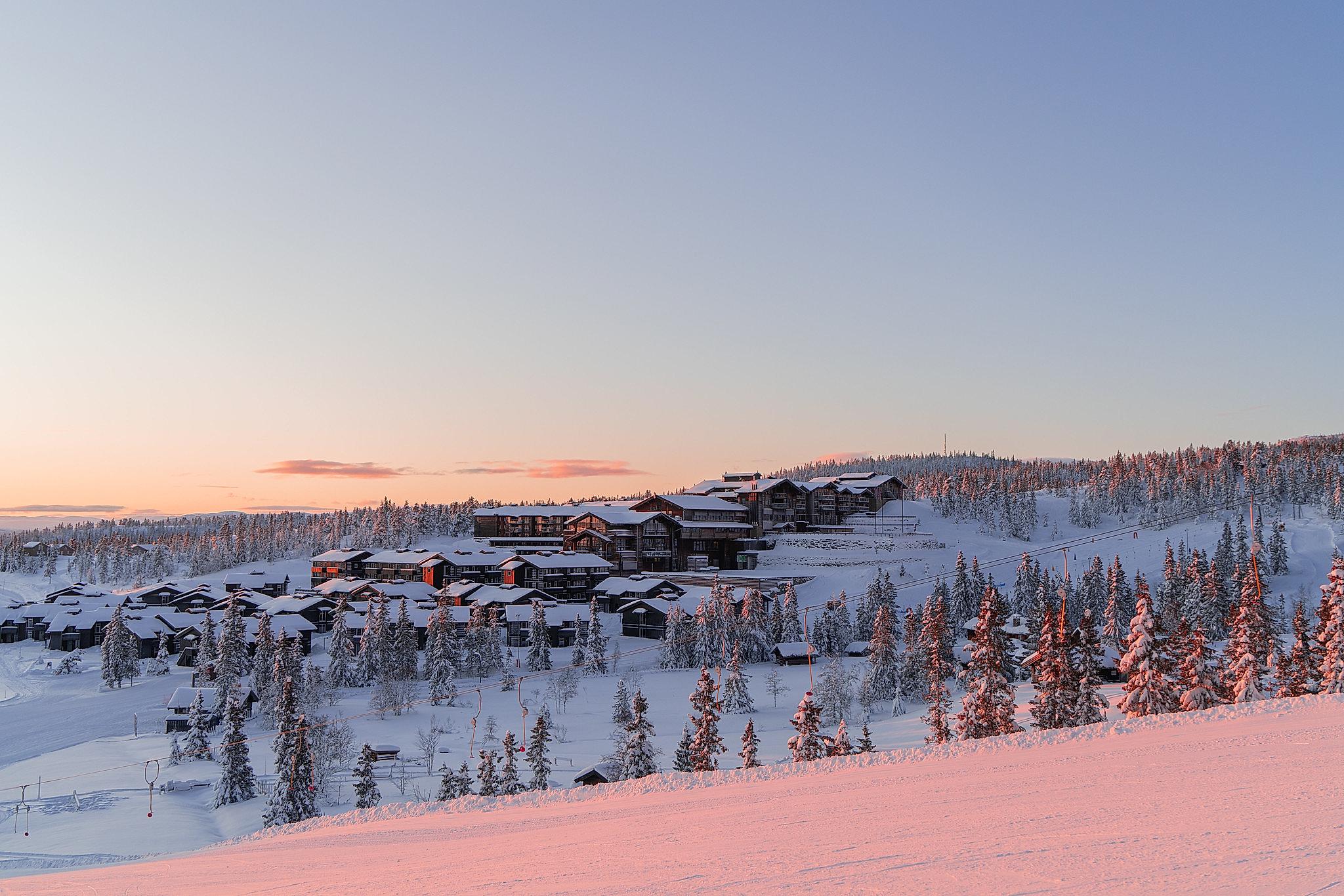Norefjell skisenter om vinteren