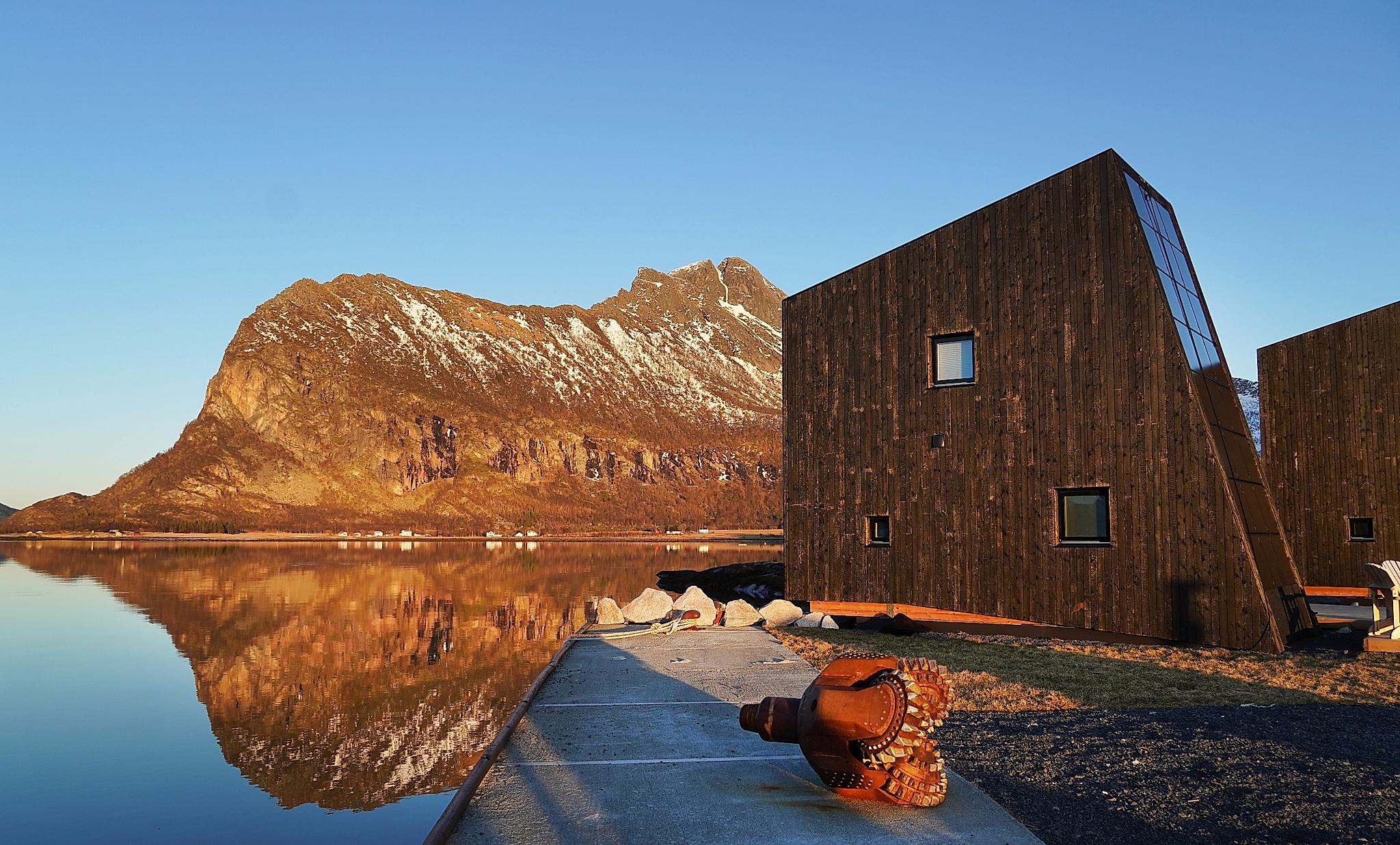 A modern cabing by the sea