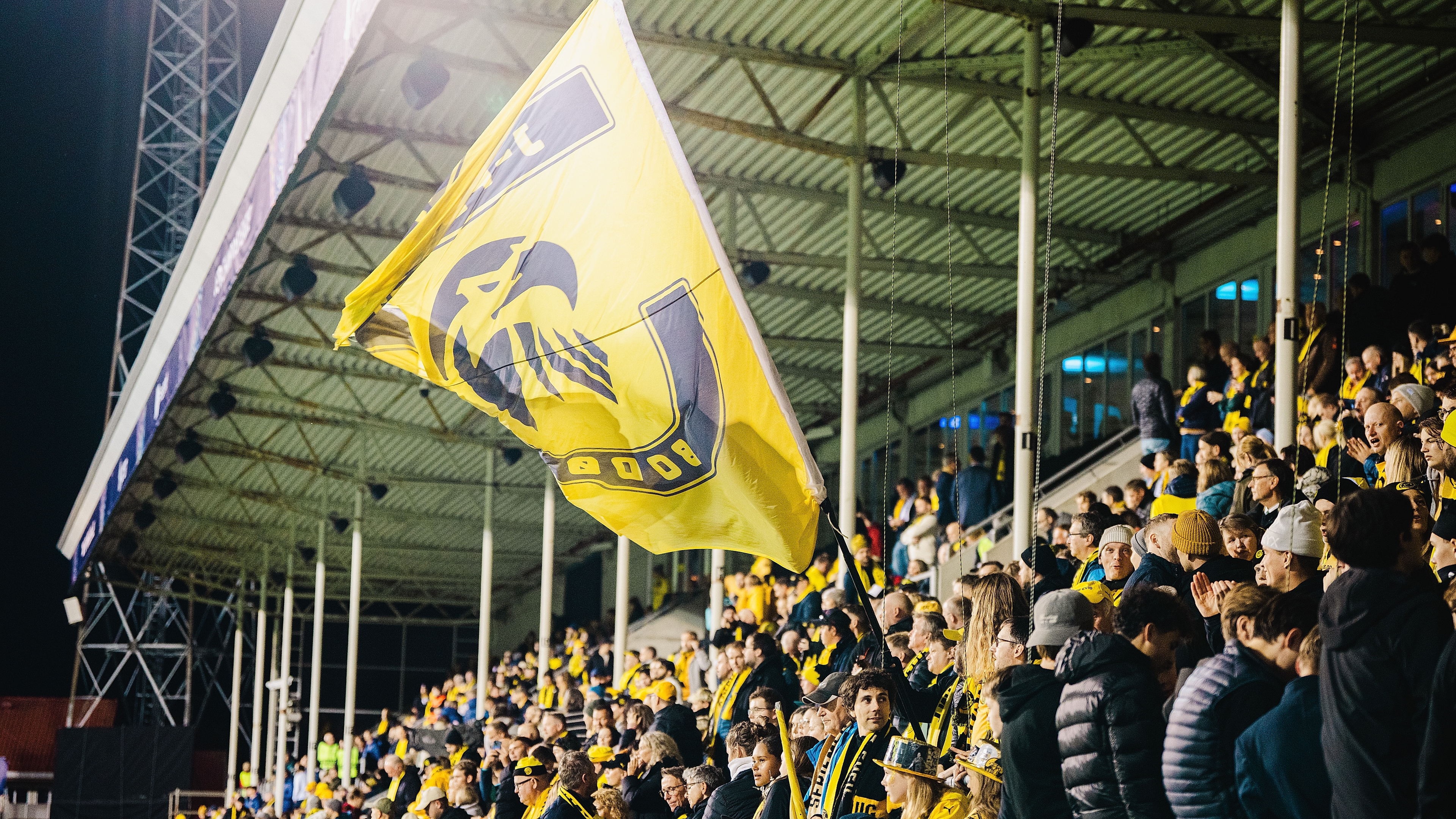 Bodø/Glimt fans at Aspmyra in Bodø, Northern Norway