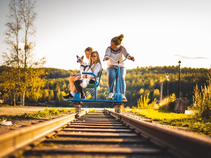 The old railway Tertitten close to Haldenkanalen.