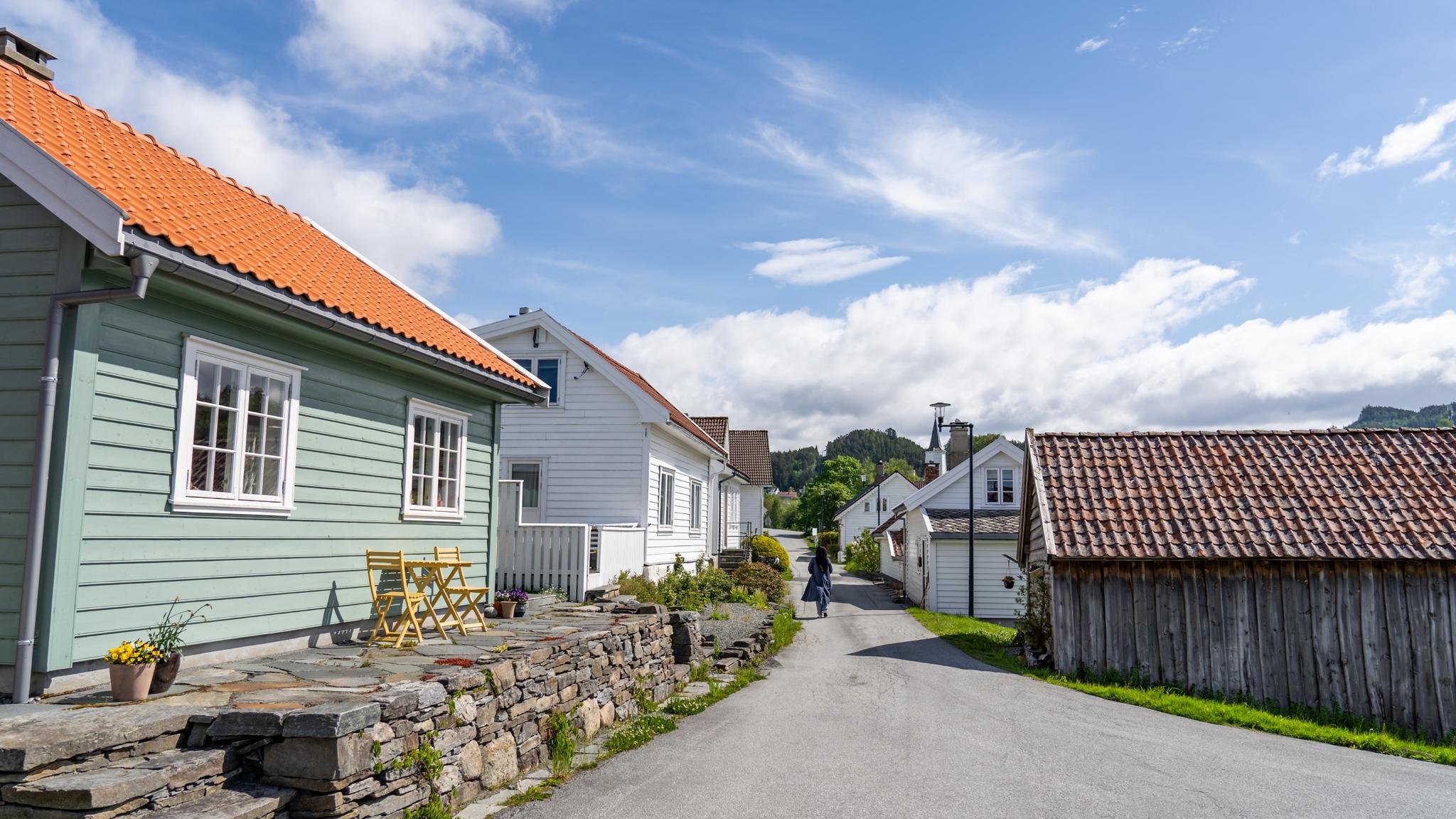 The village Jelsa in Suldal, Ryfylke, Fjord Norway.