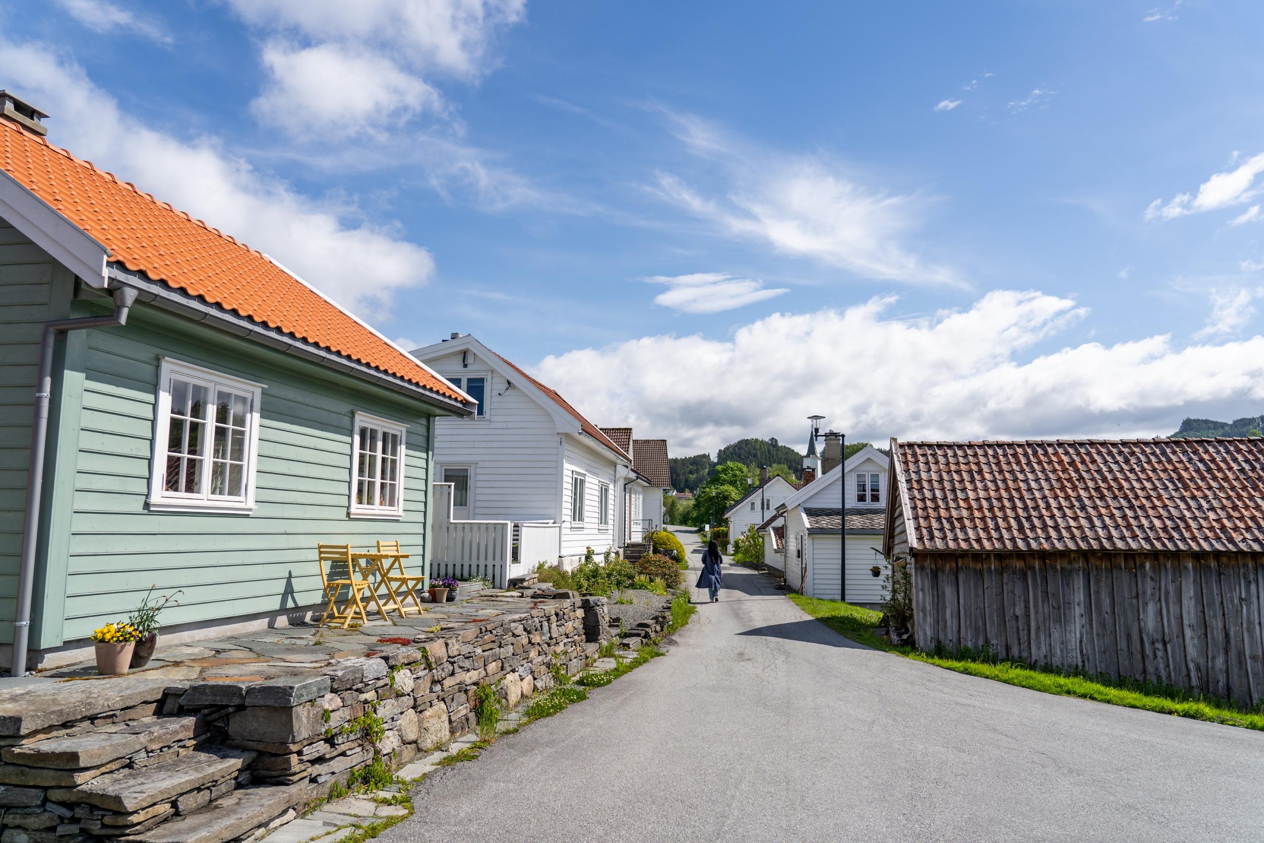 The village Jelsa in Suldal, Ryfylke, Fjord Norway.