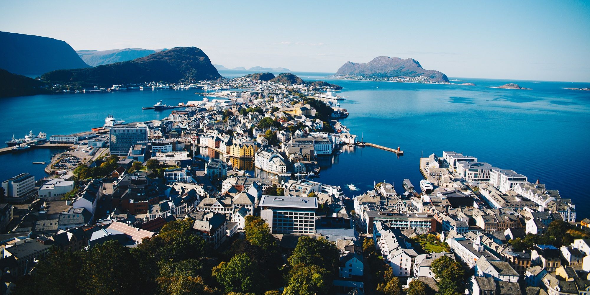 View of Ålesund from the Aksla viewpoint, Norway