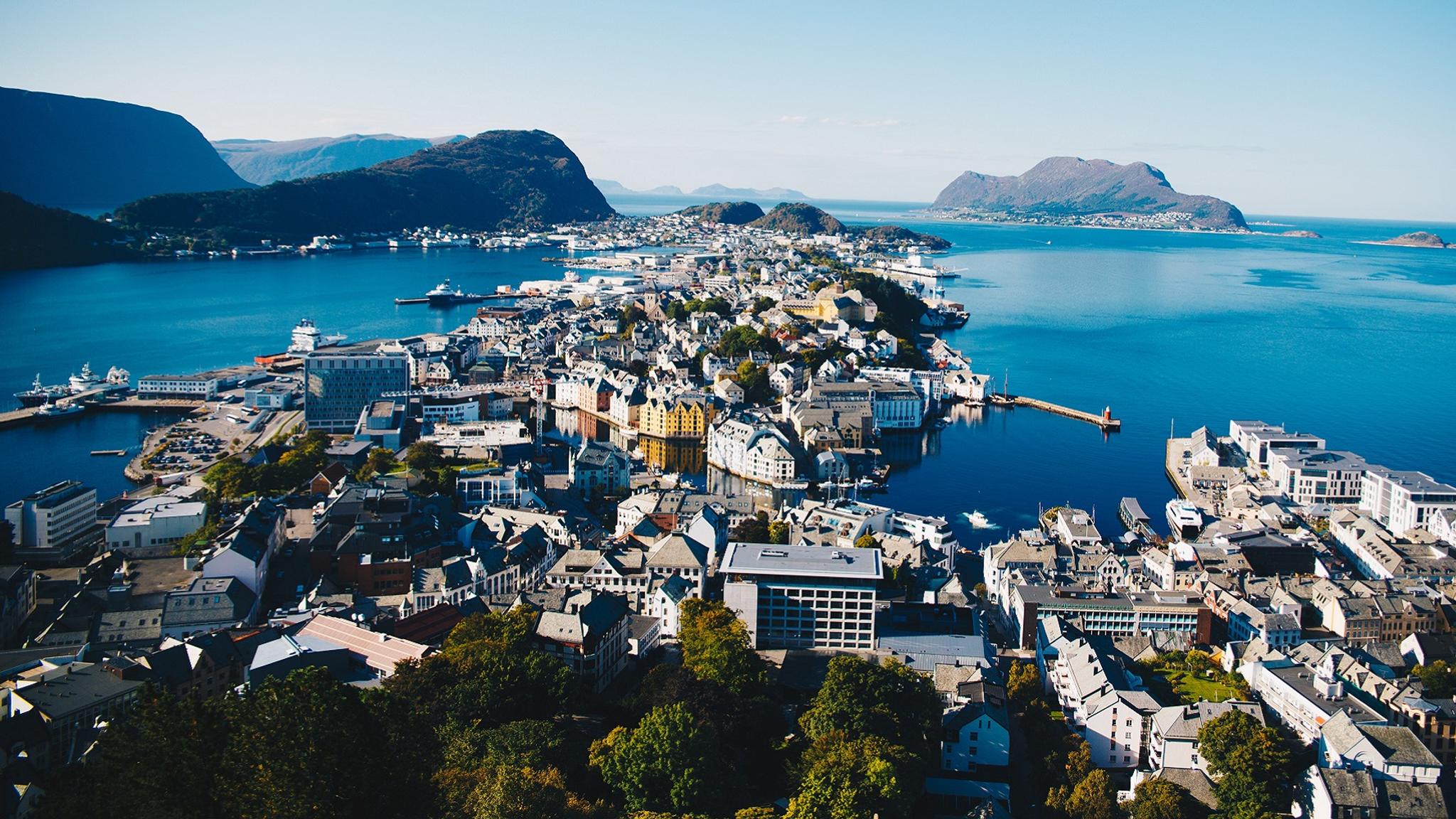 View of Ålesund from the Aksla viewpoint, Norway