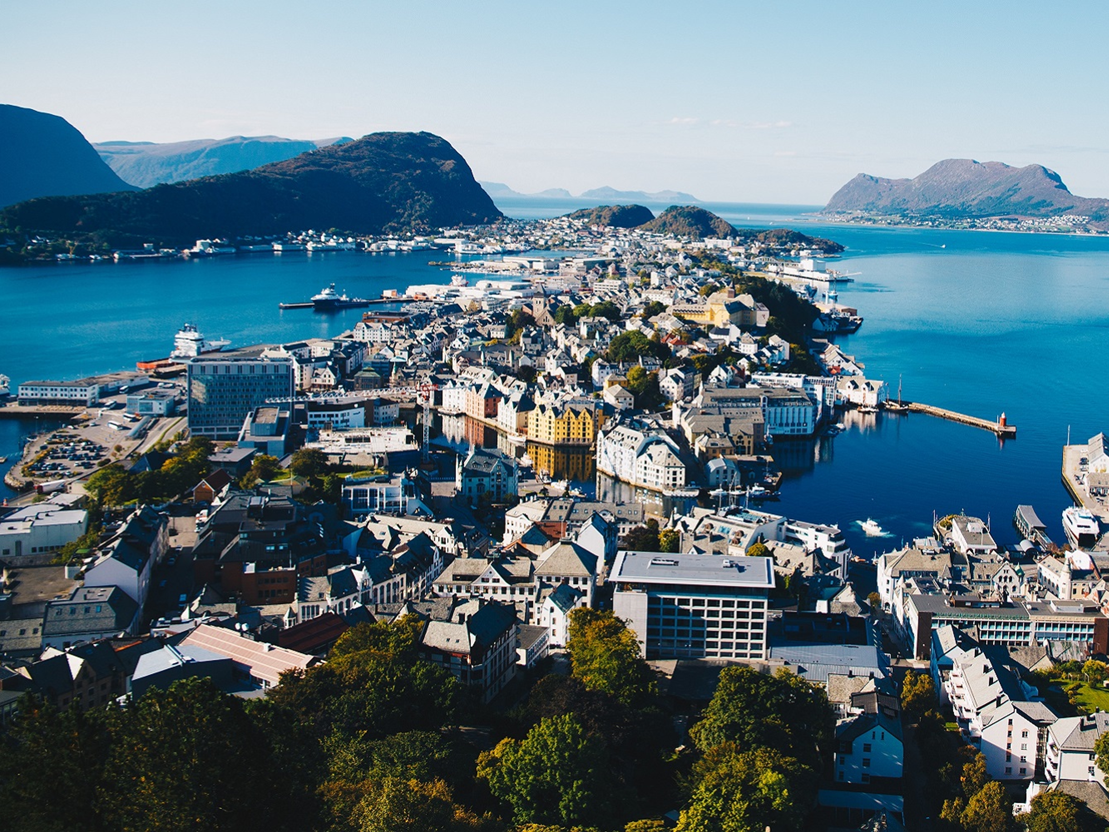 View of Ålesund from the Aksla viewpoint, Norway