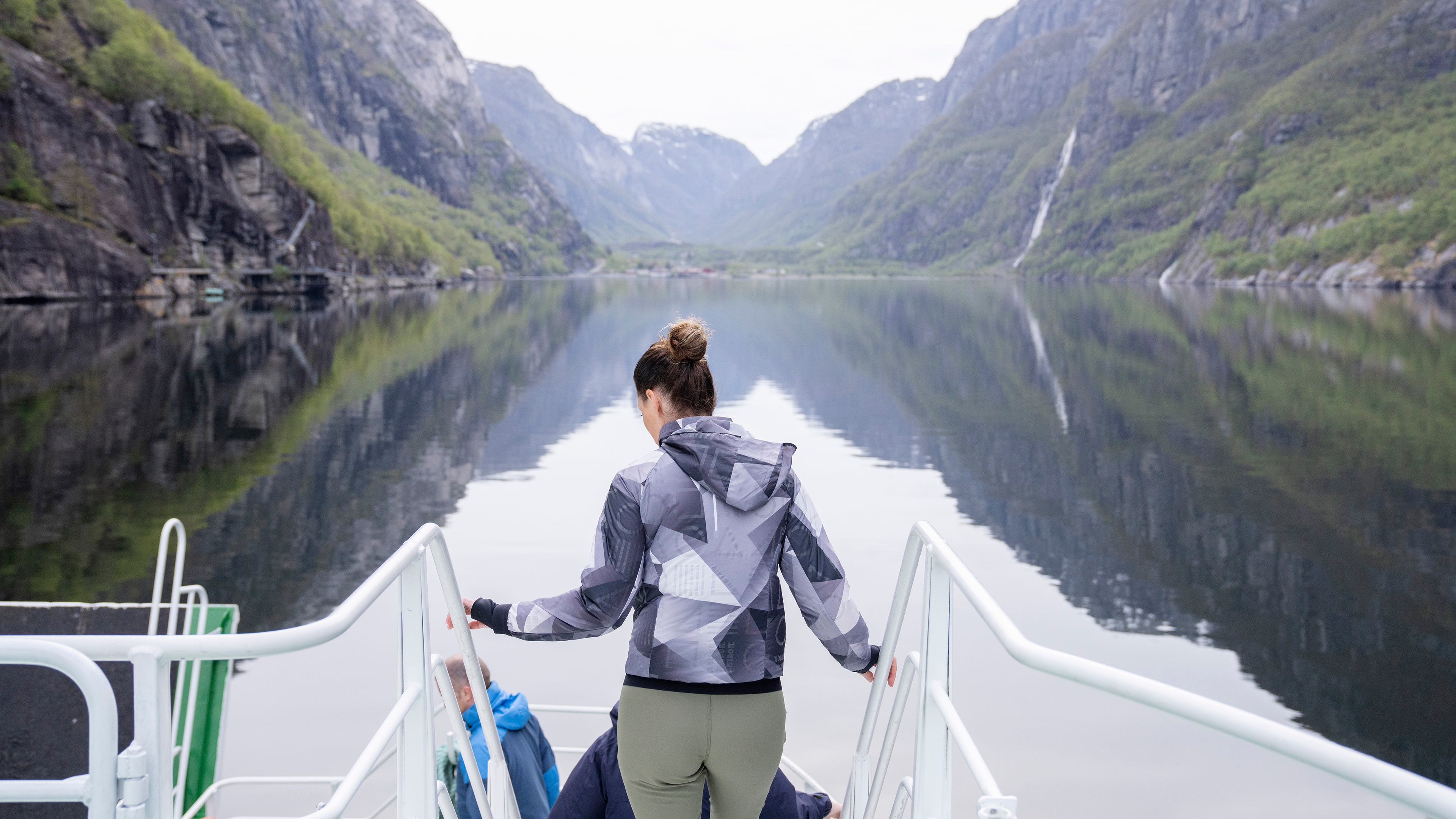 Girl on a ferry in Lysefjorden
