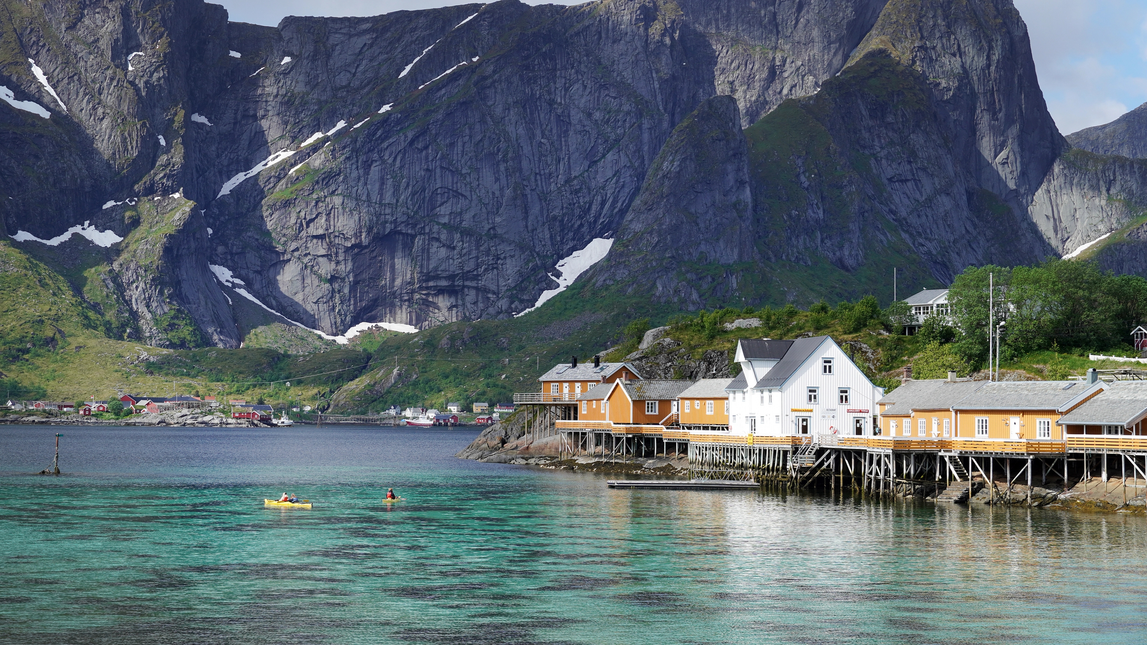 Small wooden houses of Sakrisøy in Lofoten.