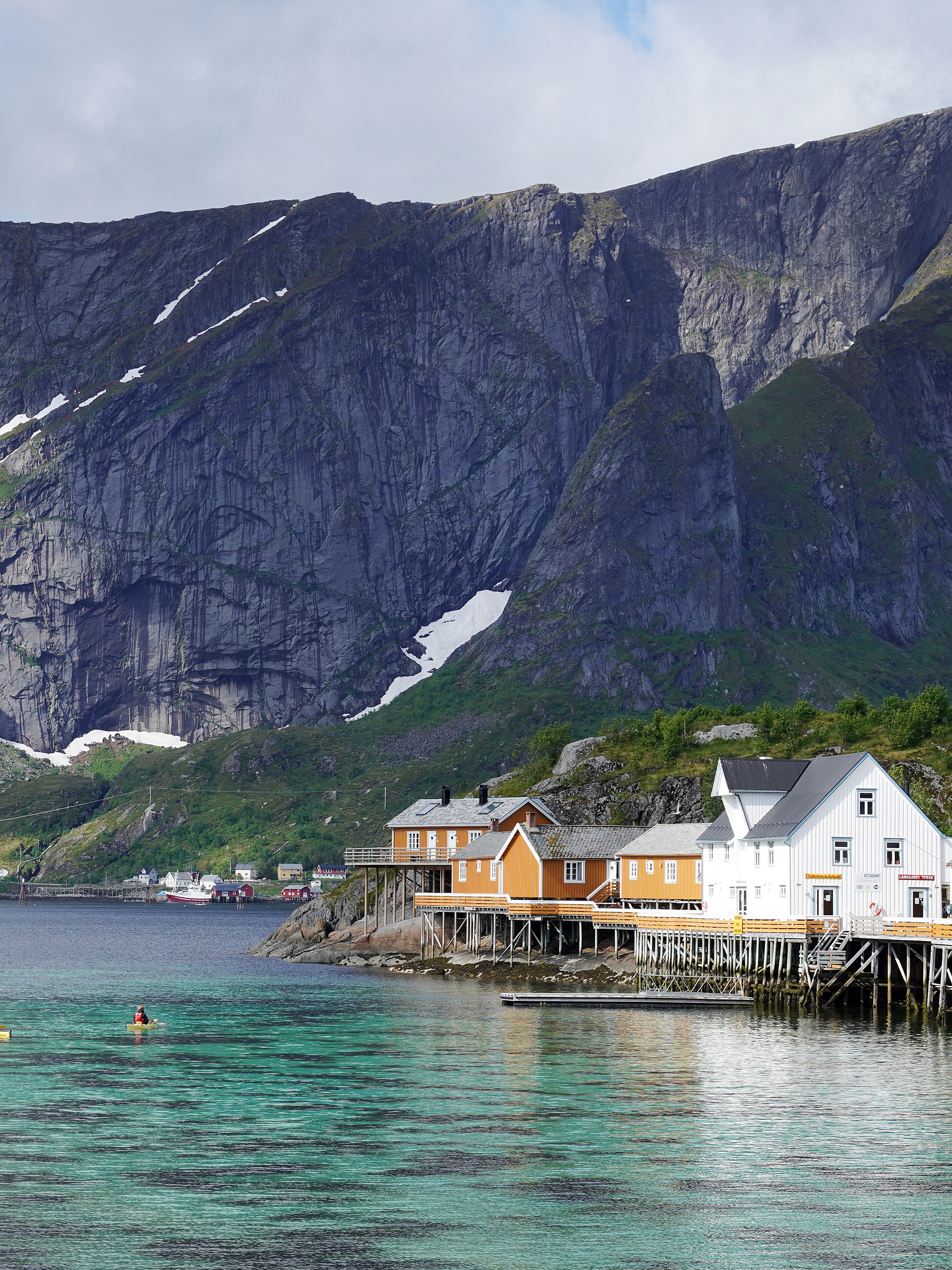 Small wooden houses of Sakrisøy in Lofoten.